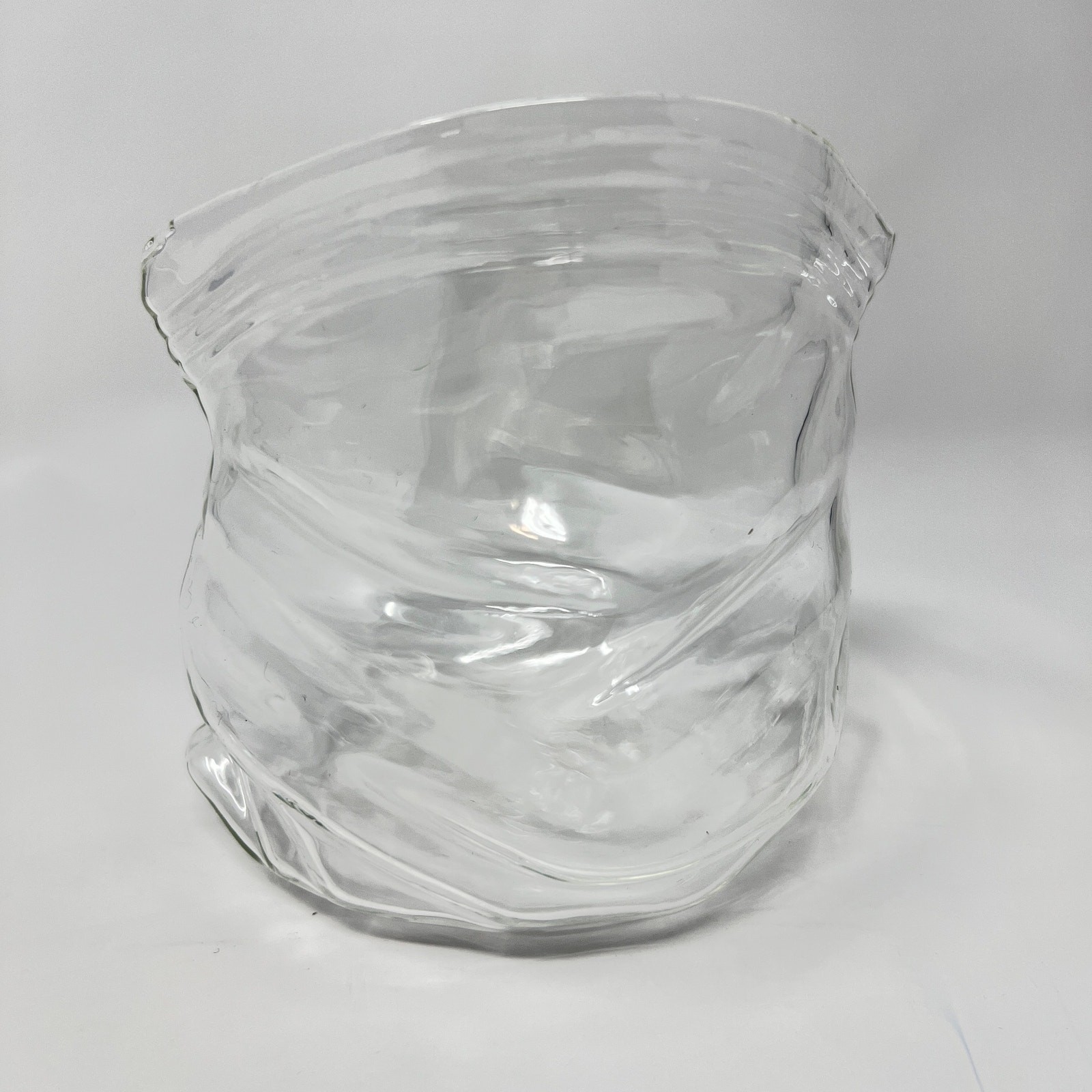 Genuine Fred UNZIPPED Baggie Original Art Glass Zipper Bag Hand Blown Candy Gift