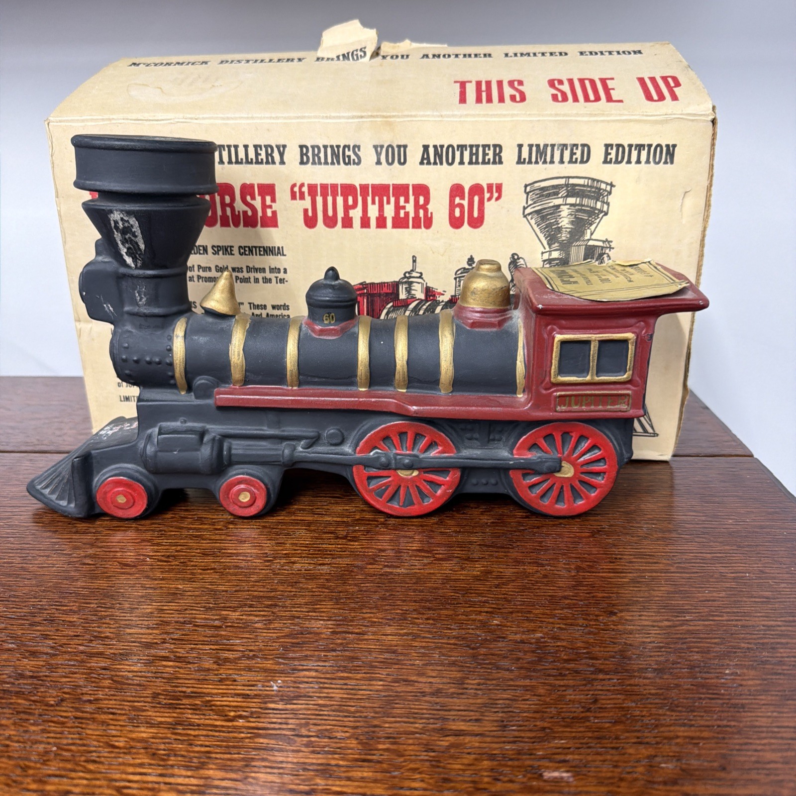 McCoy Pottery McMormick Train Engine Decanter with box