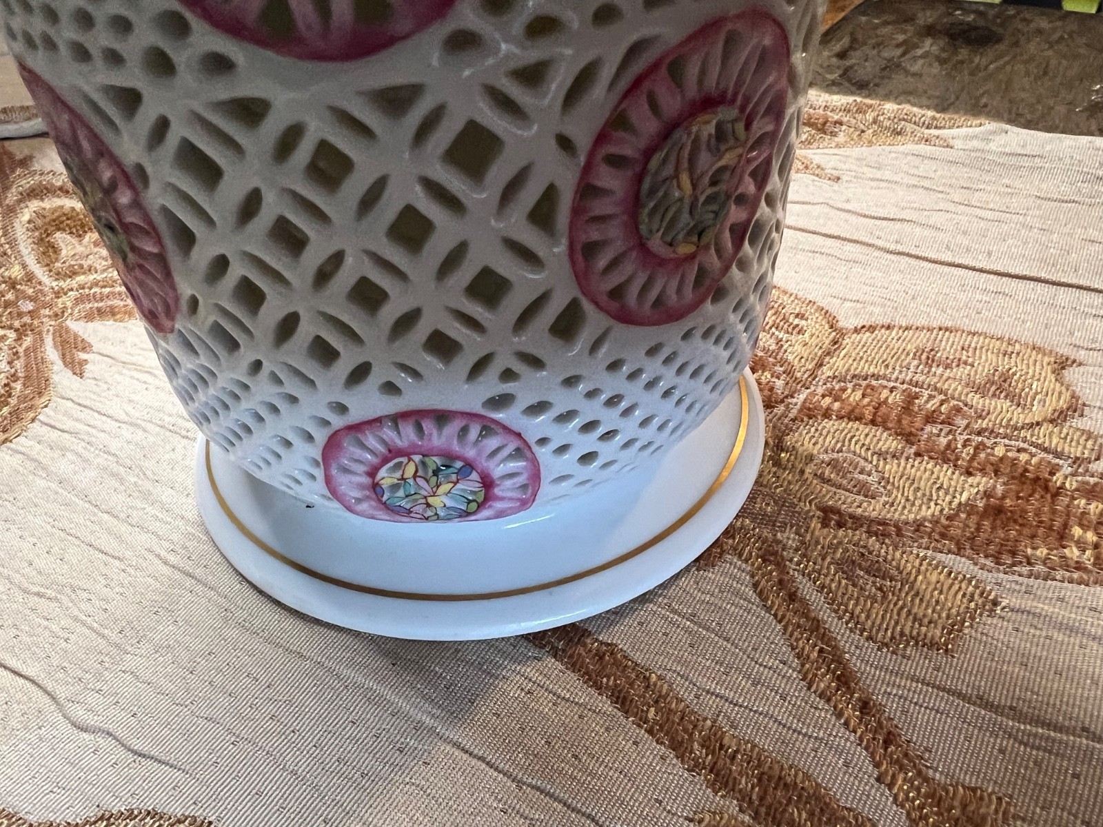 HEREND ‘WALES” Double-walled Herend Porcelain VASE• RARE!!!