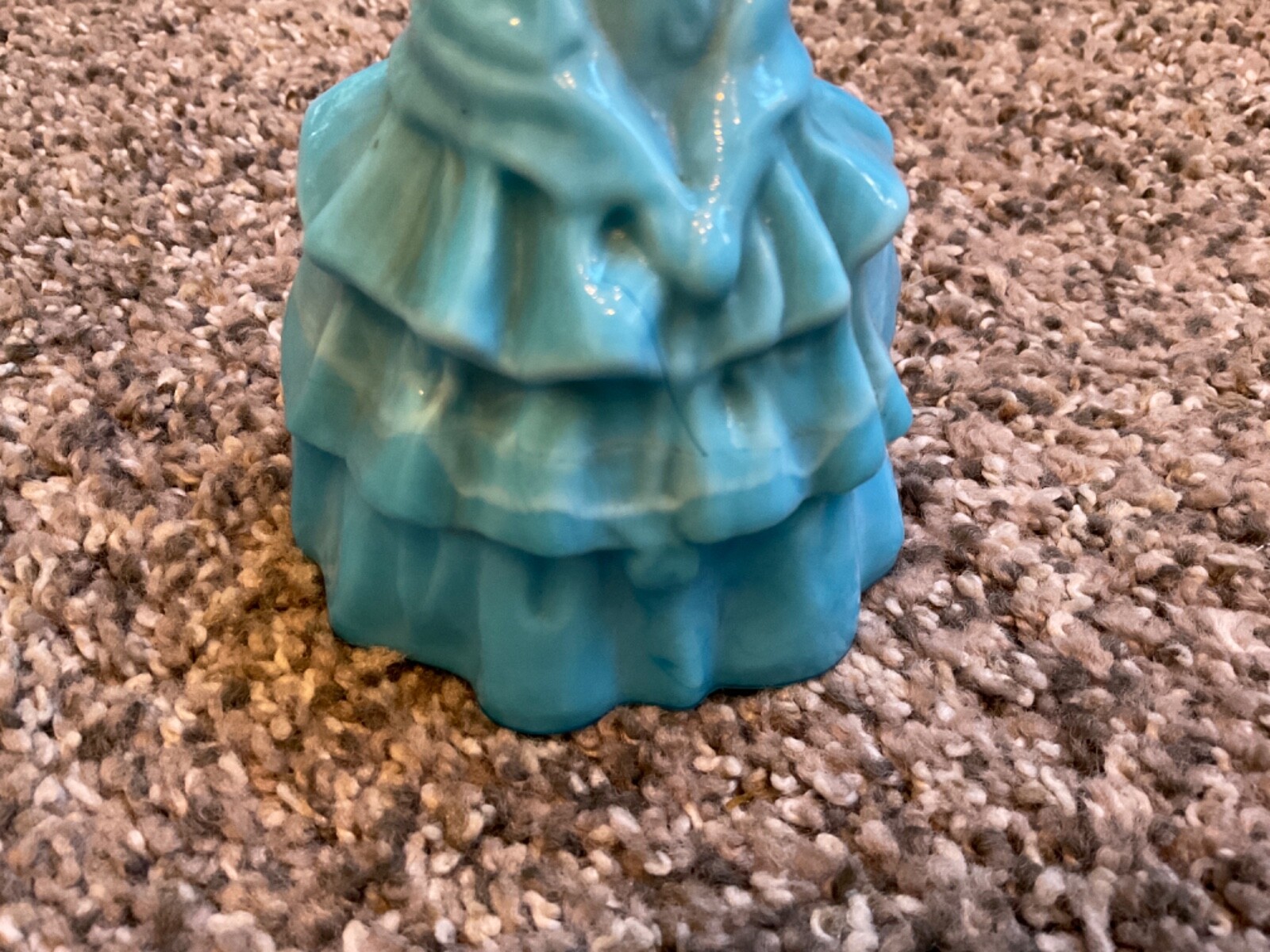 BOYD ART GLASS LOUISE DOLL Blue with white running through- Signed