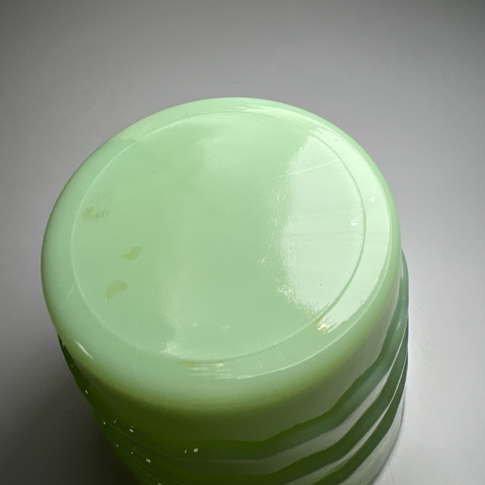 Vtg. 3.5″ Fire King Jadeite Glass Flower Pot