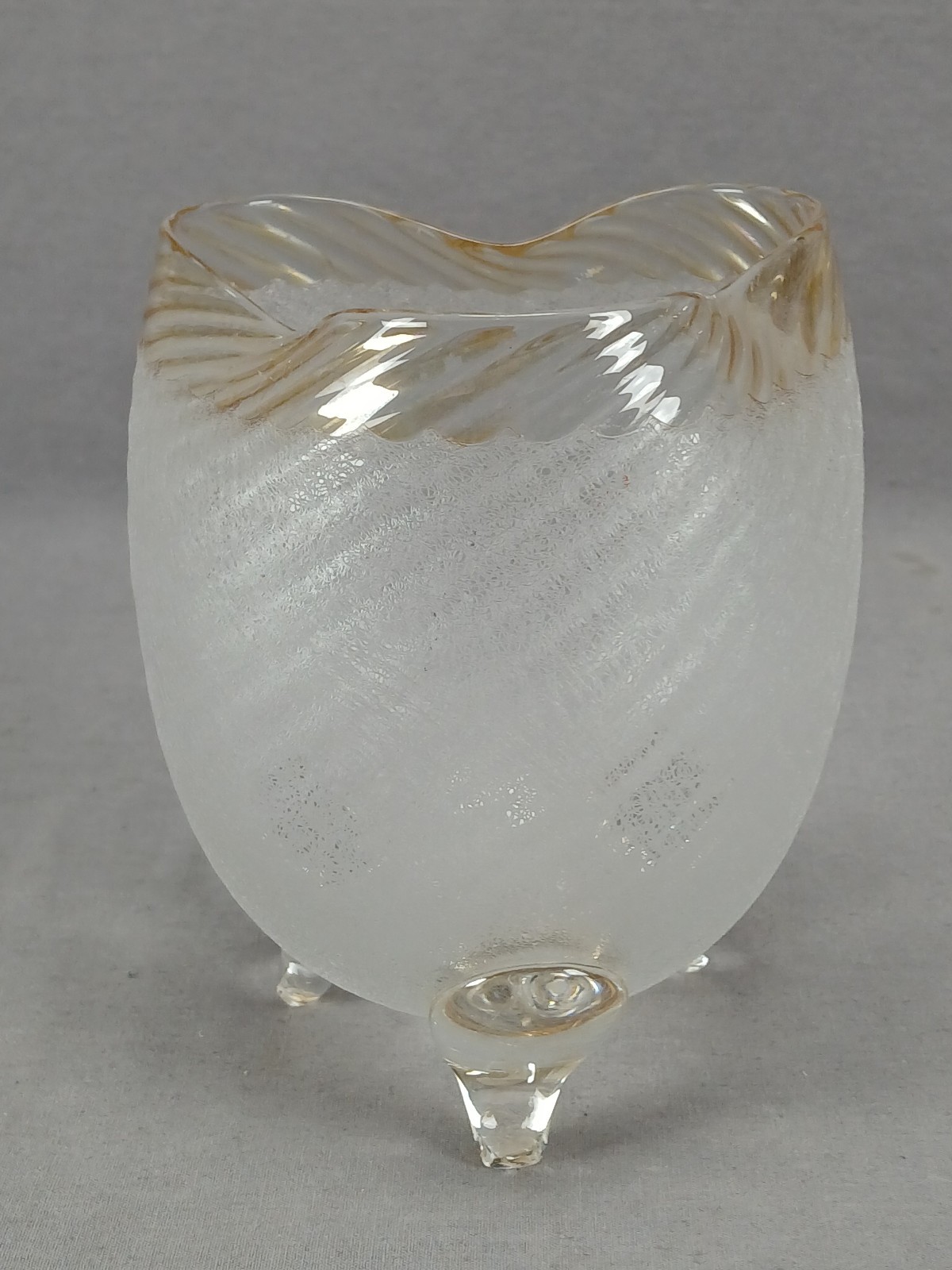 EAPG New England Glass Pomona Swirl Rip-Optic Vase Circa 1885-1887