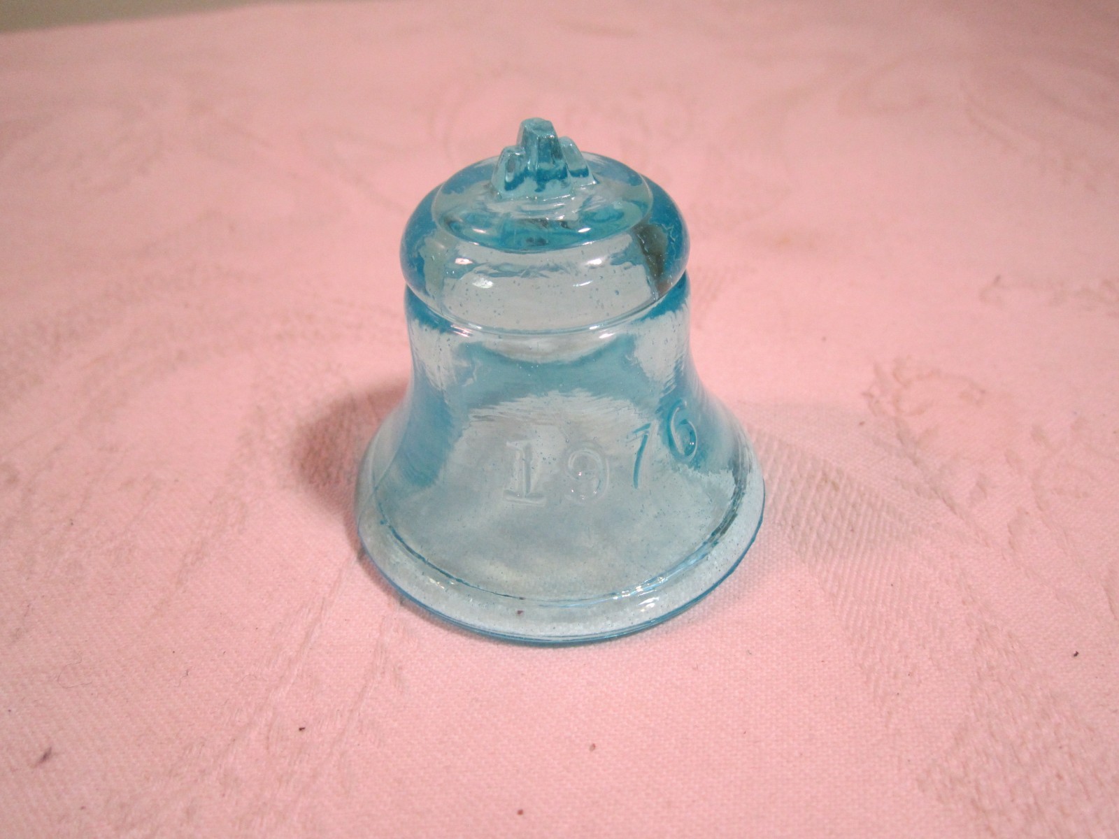 Degenhart Blue Glass 1776 Liberty Bell Figurine (2)