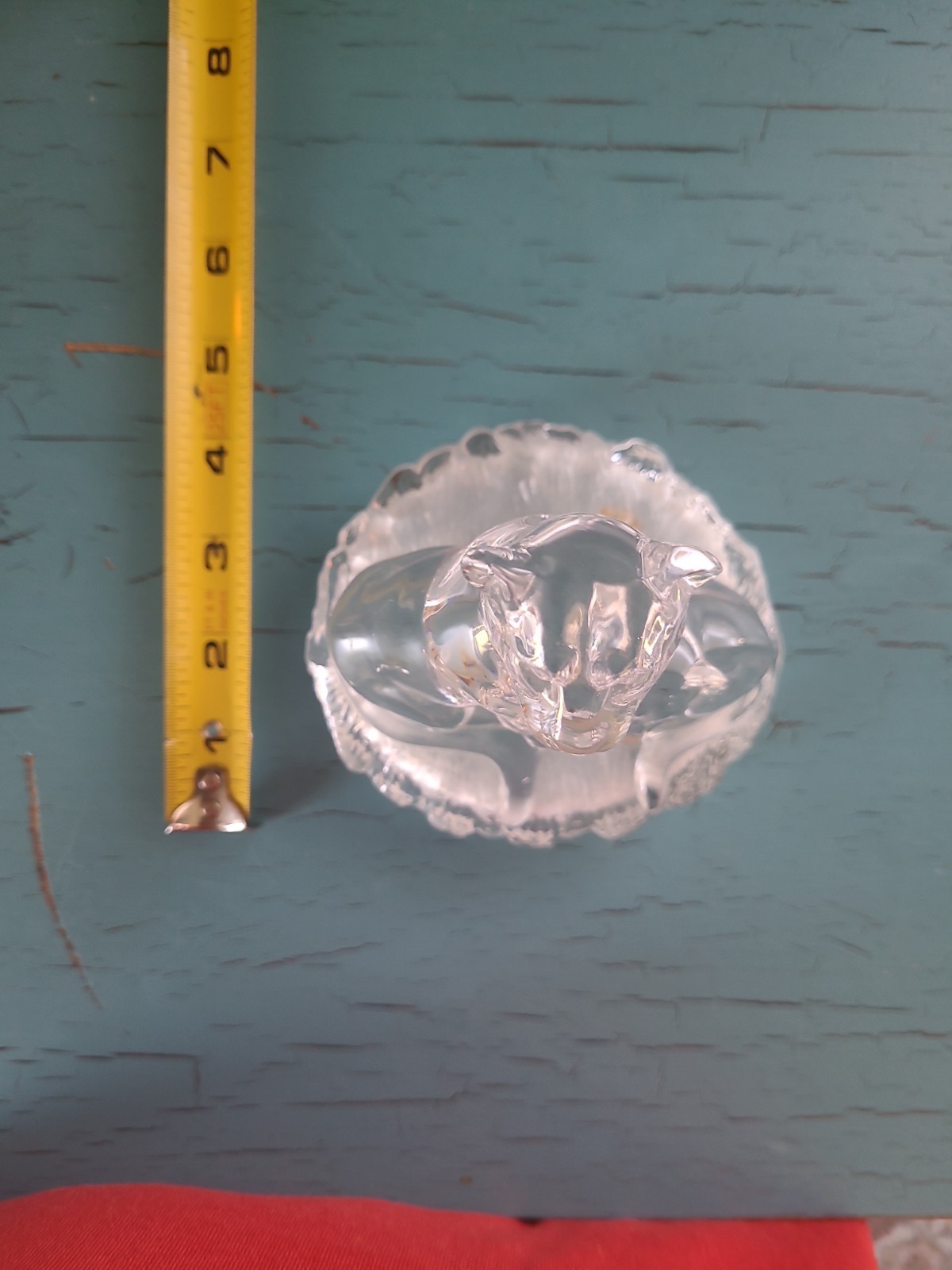 Vintage Royal Crystal Rock Lioness & Cub Figurine 24% Lead Crystal Italy