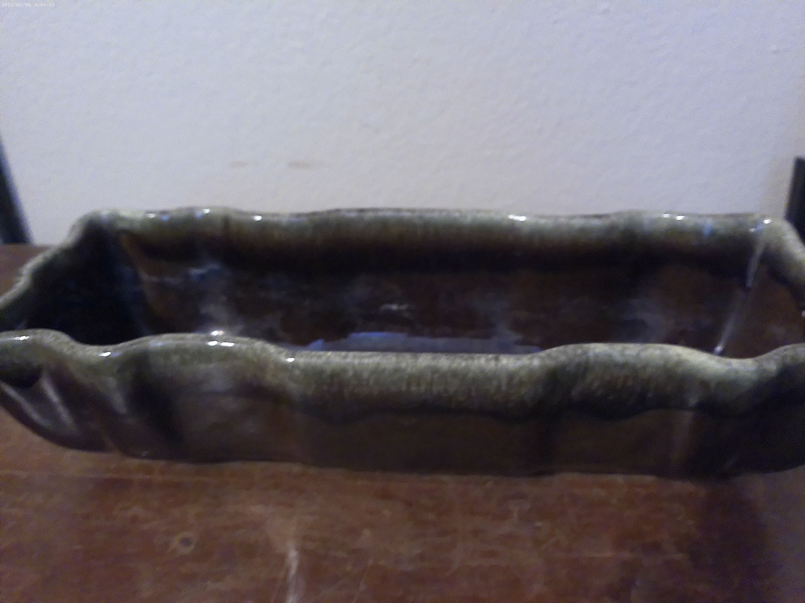 Vintage Hull Pottery Green Long Planter/Window Box