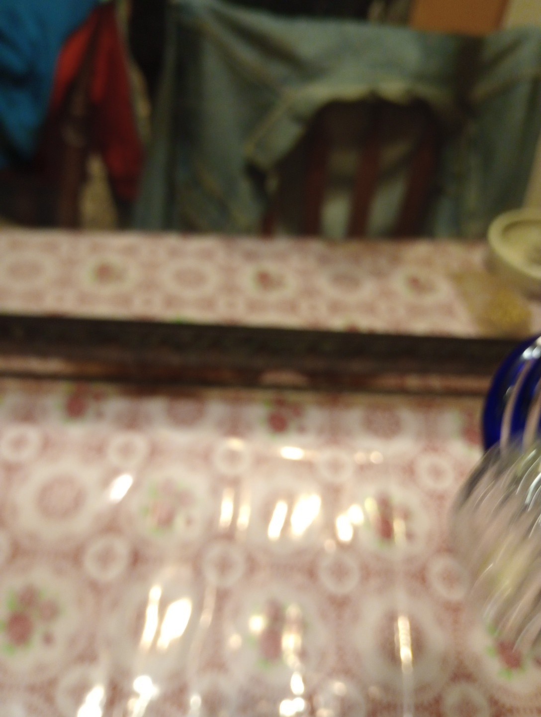 Murano Basket White And Blue Vintage