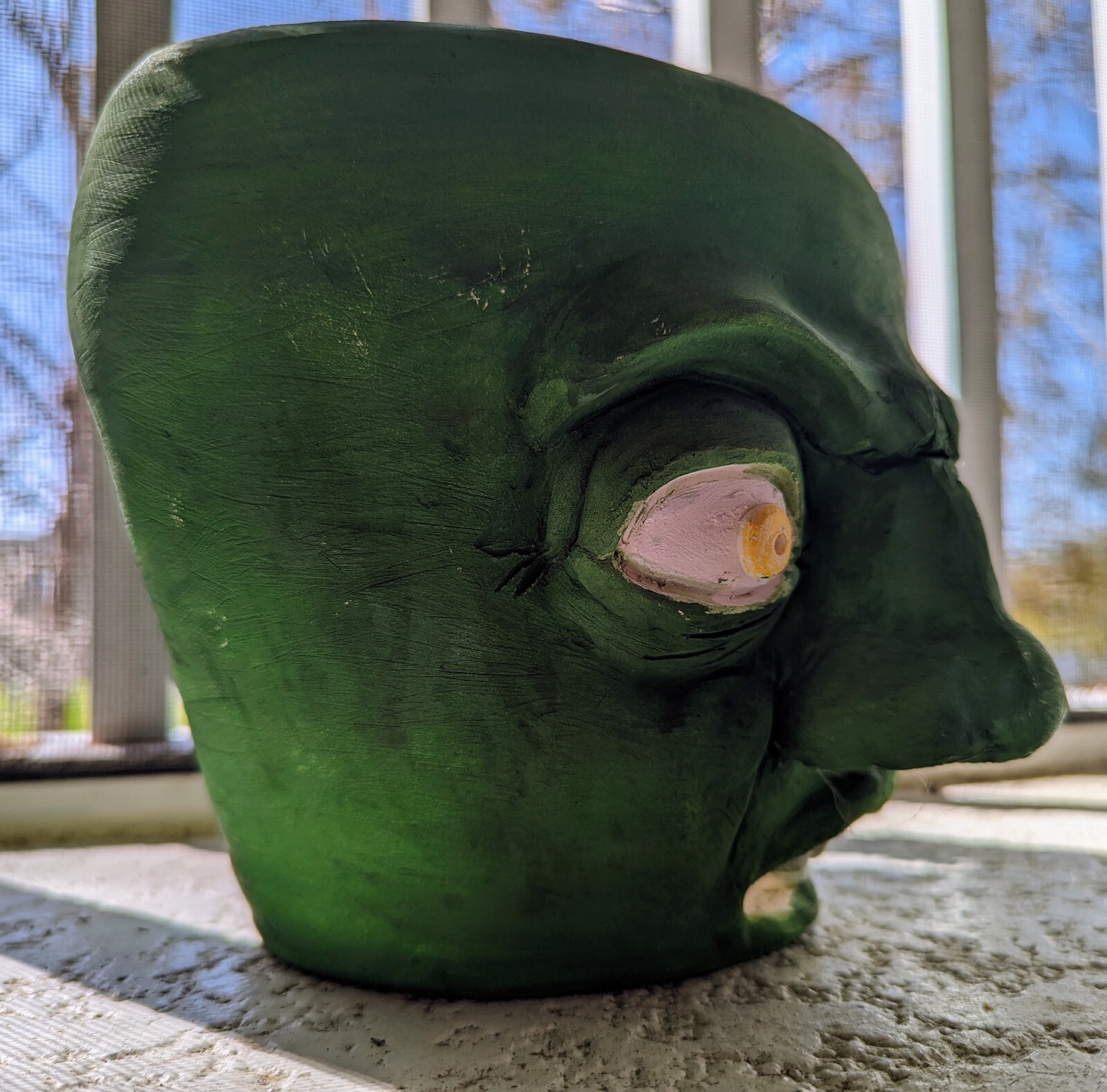 HANDMADE Monster Ceramic Pottery 7inches wide 6 inches tall