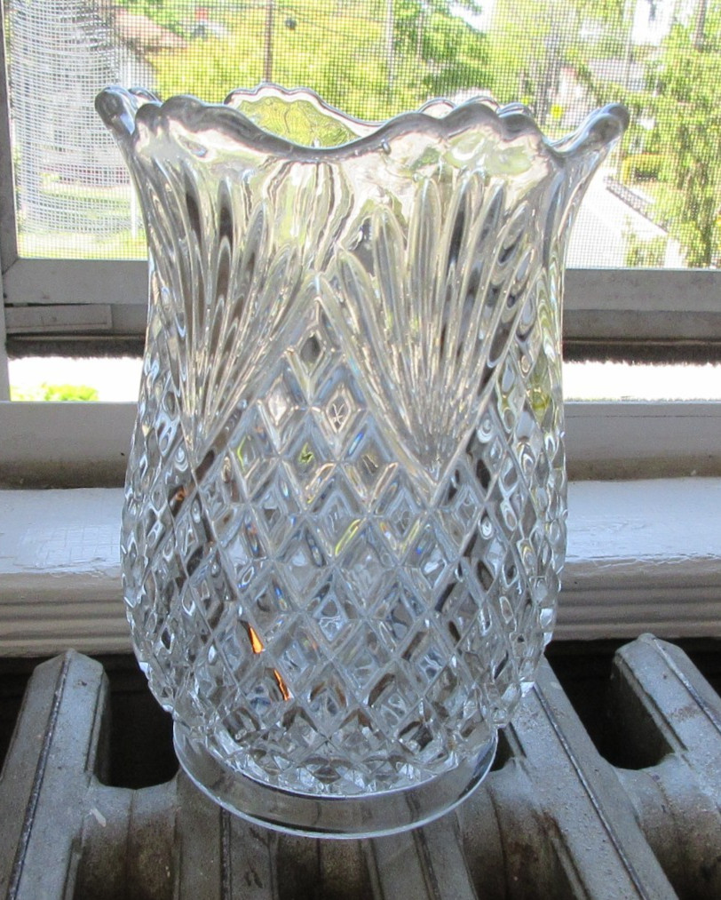 EAPG Celery Vase-Pineapple & Fan-c.1895-U.S Glass