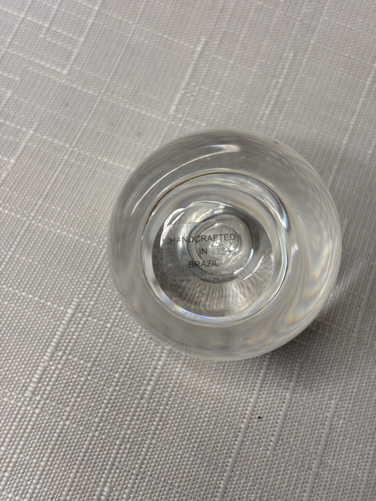 Apple Clear Crystal Glass Decorative Paperweight Figurine 2.25″ Made in Brazil