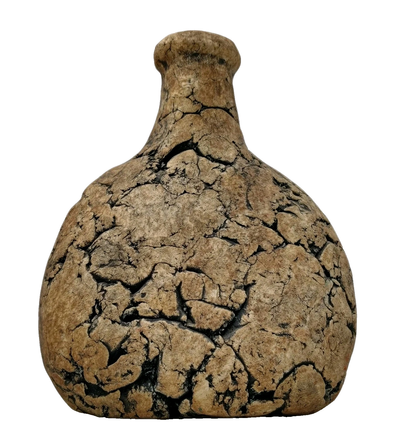 Stan Langtwait Pottery Bottle Vase Volcanic Ash Mt St Helen Brutalist Organic