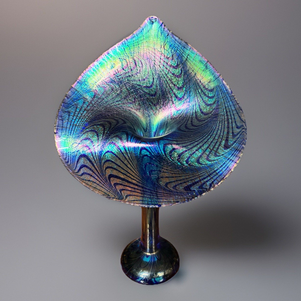 Robert Held Jack In The Pulpit Iridescent Art Glass Vase