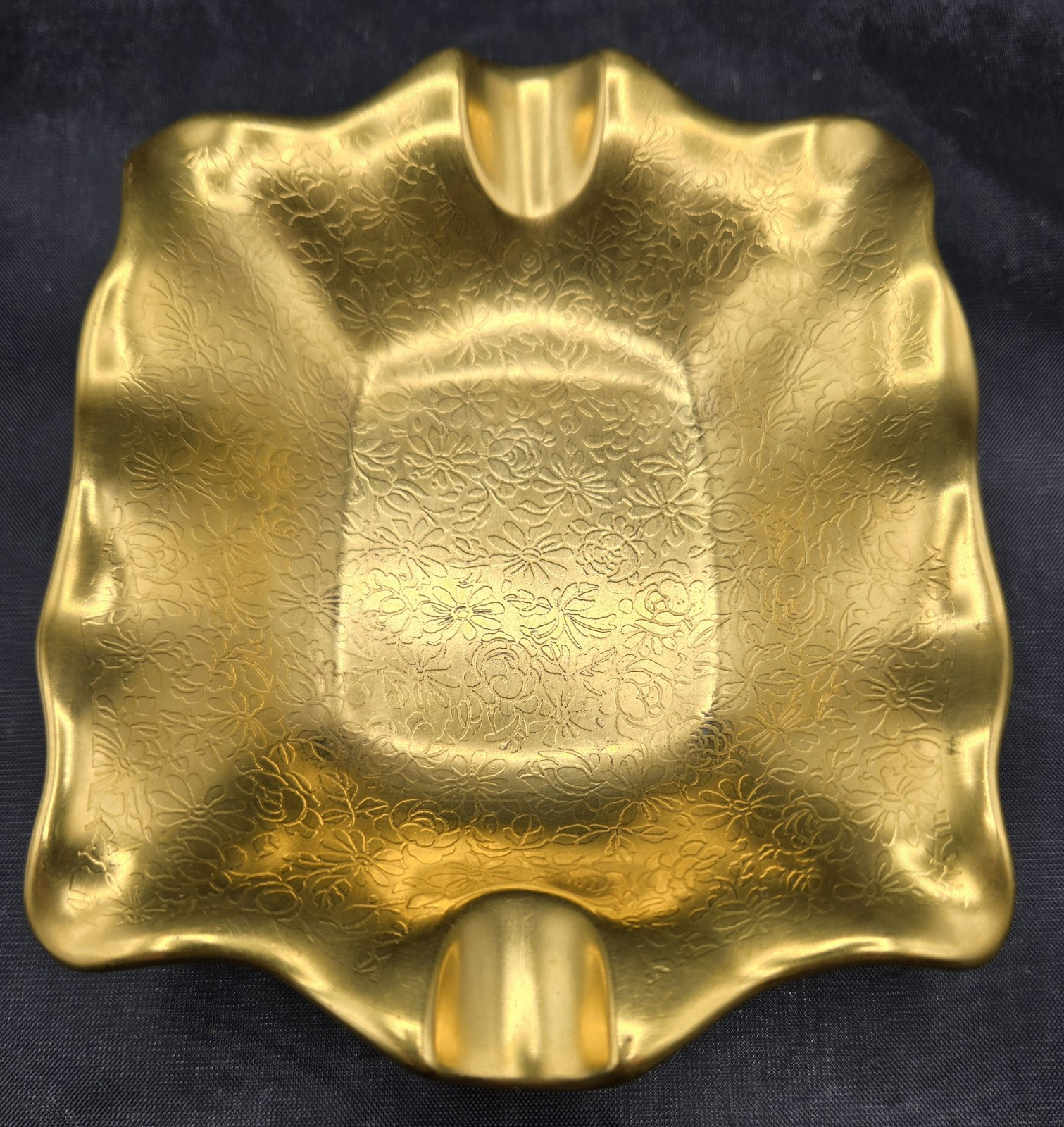 Pickard China Made In USA Gold Gilt Ashtray #136 5″ Length Vintage