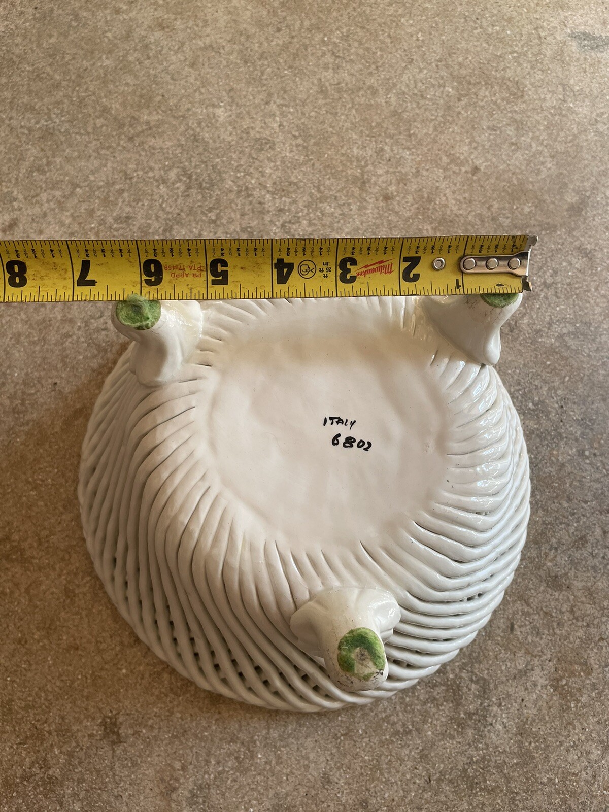 Vintage Elegant Basket Weave Ceramic Bowl – Europe – Mid 20th Century – Bassano