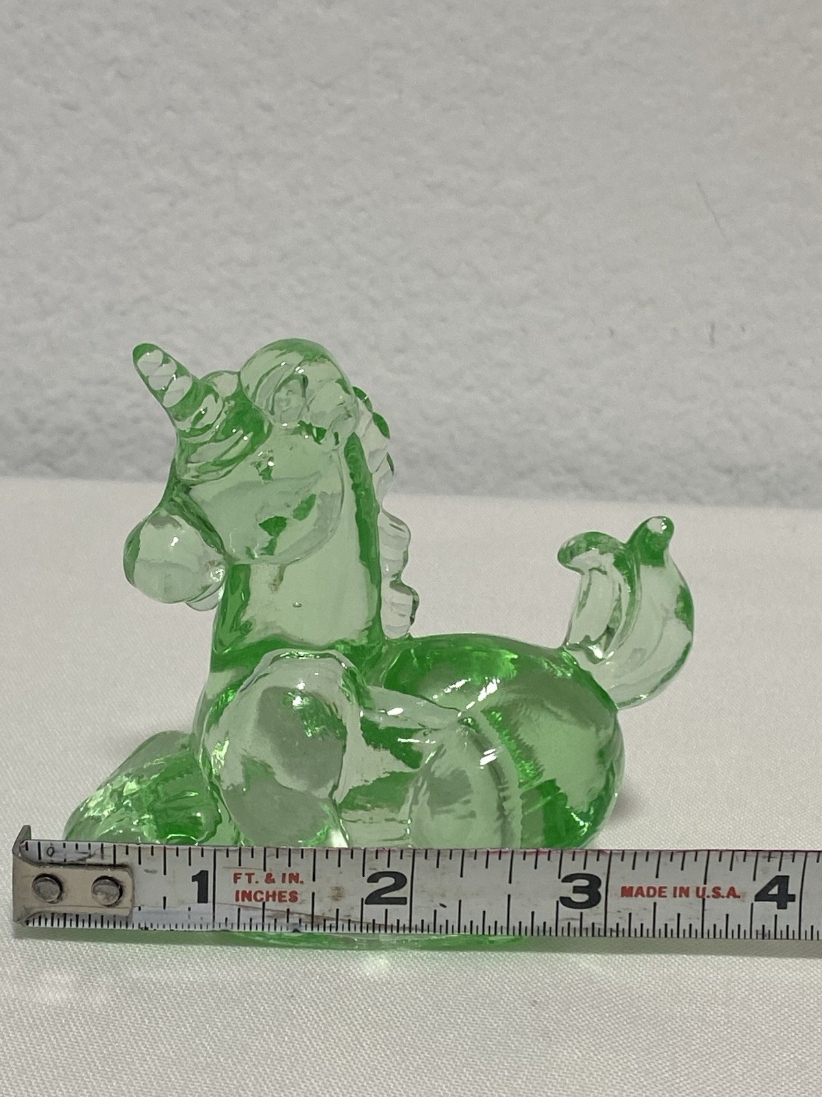 Boyd Glass “LUCKY The Unicorn” #6 Peridot Vintage 8/6/1984 Uranium GLOWS