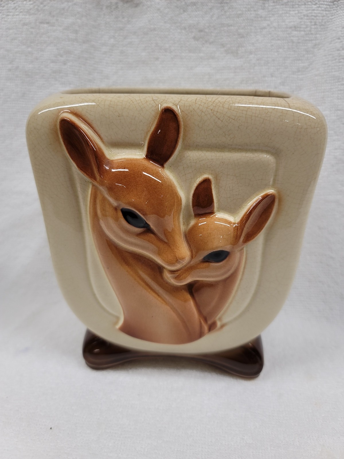 6 1/2″ DEER & FAWN RECTANGULAR PANTER BY ROYAL COPLEY, ROYAL WINDSOR, SPAULDING
