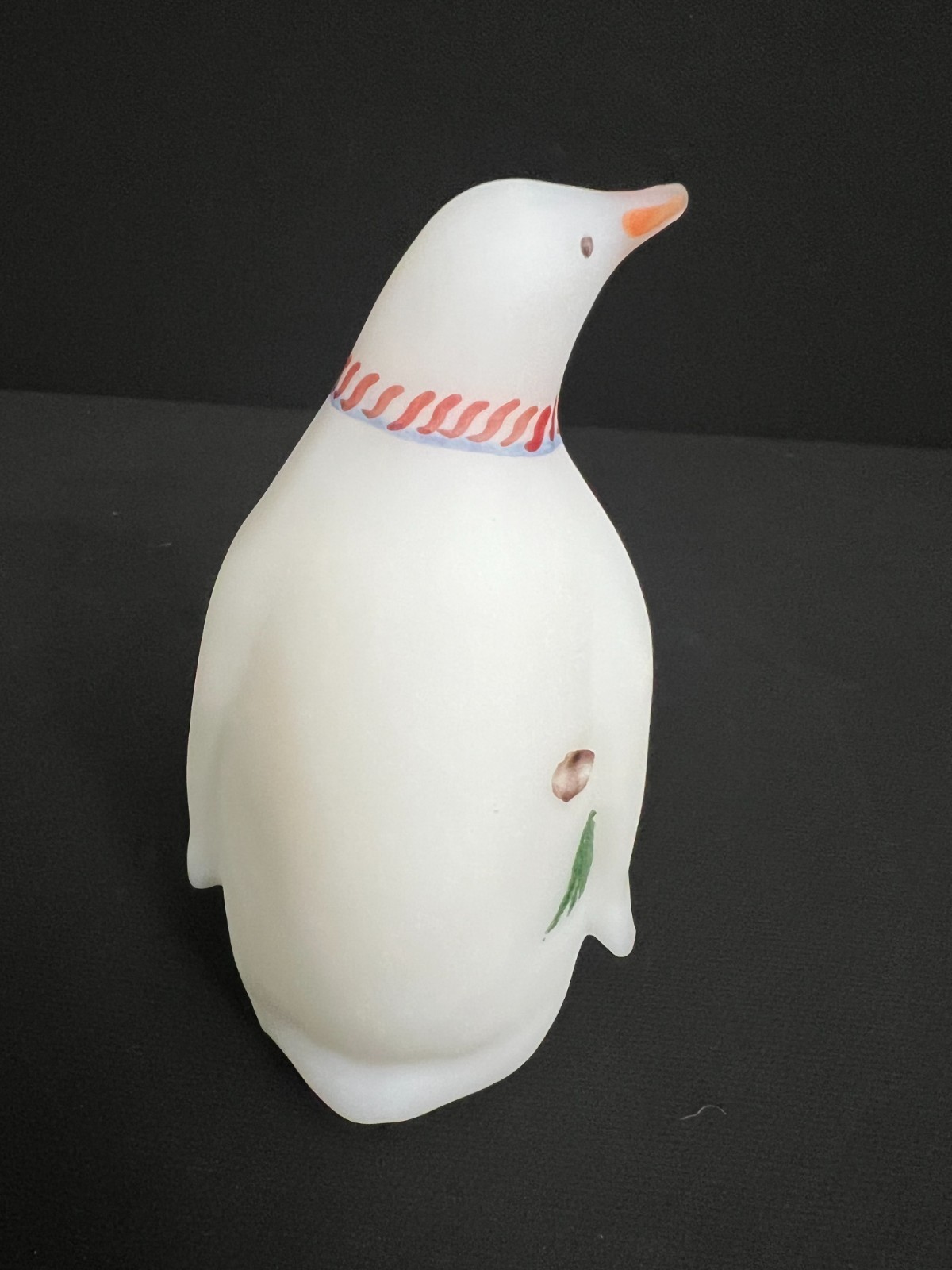 95th Anniversary Vintage Fenton 2000 Christmas Penguin Hand Painted Signed