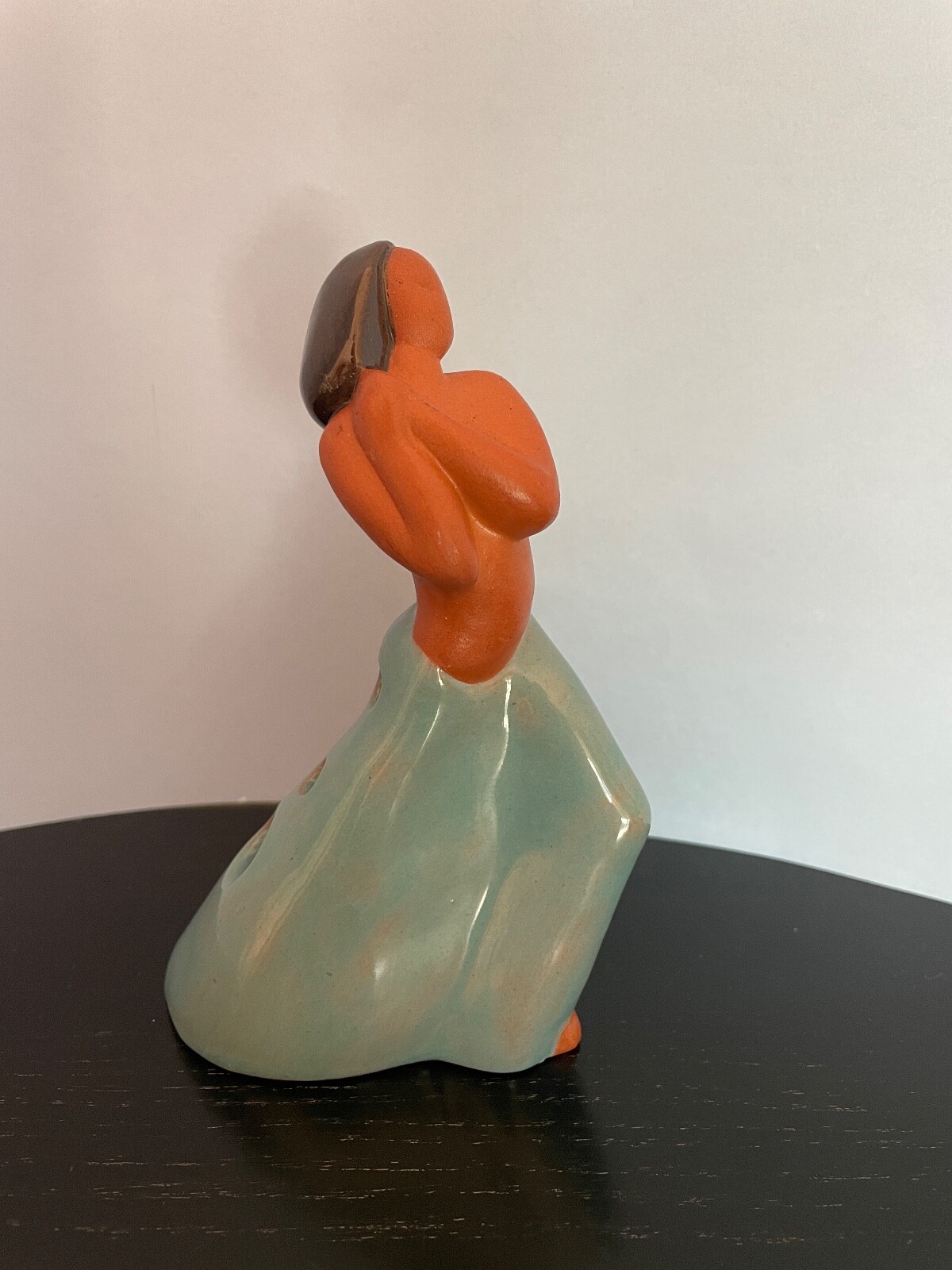 California Faience Pottery Jane Fauntz FLOWER FROG HOLDER- Nude Woman Art Deco