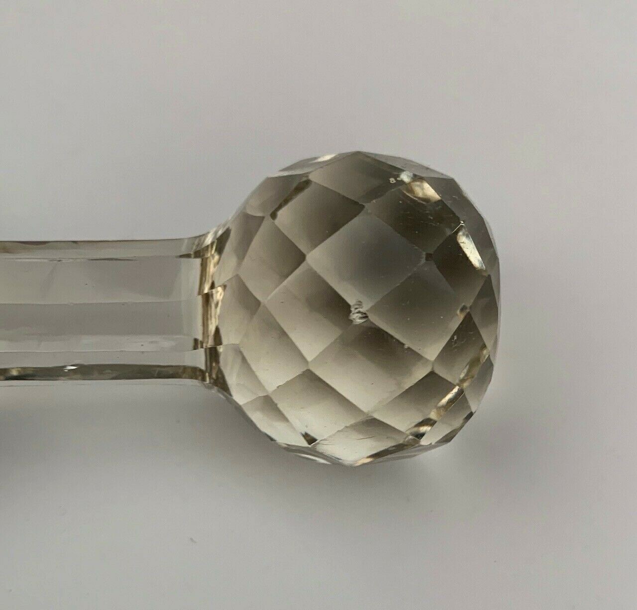 ABP American Brilliant Period 1920’s Cut Glass Faceted Dumbell Knife Rest 4 7/8″