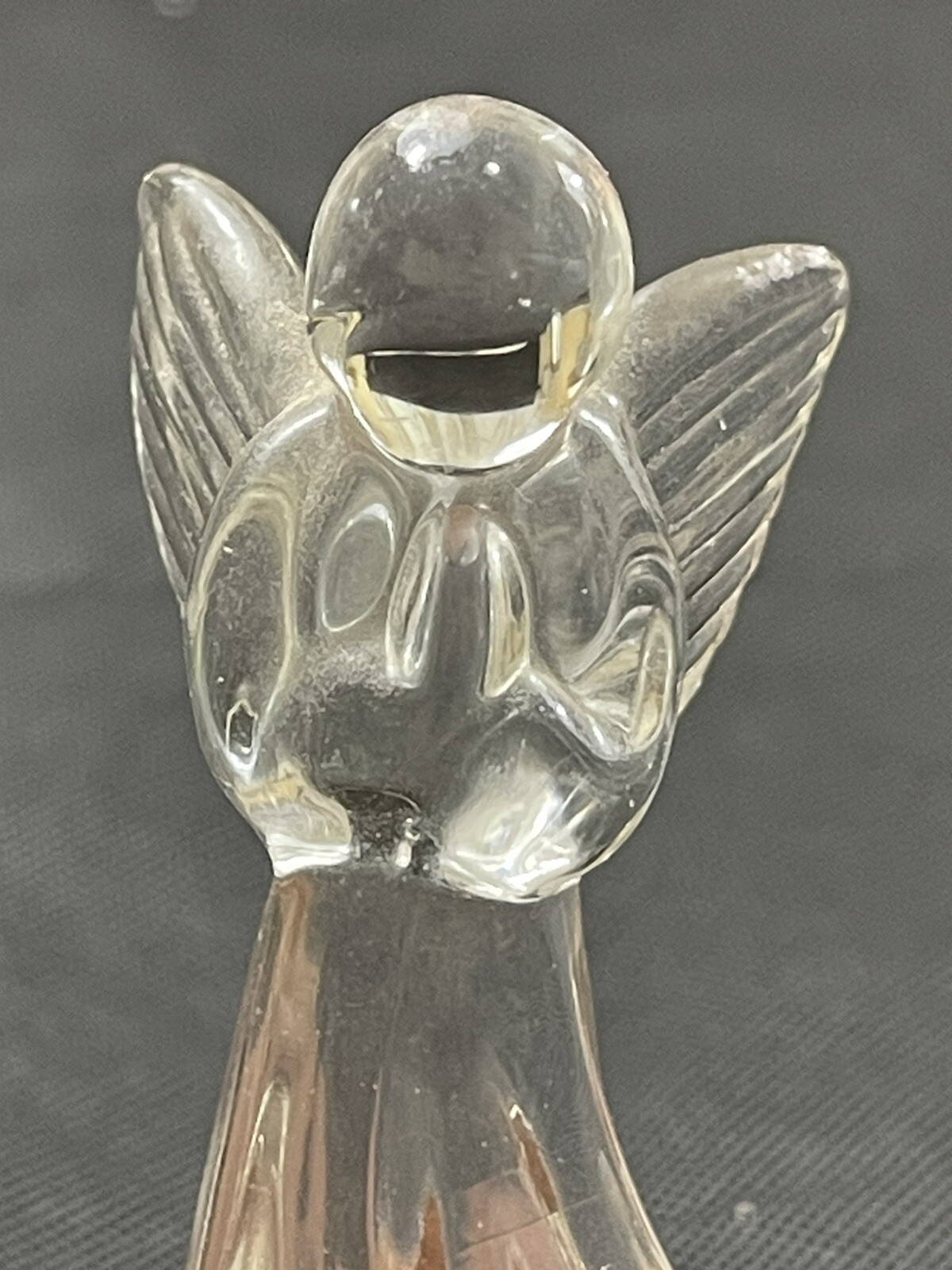 Vintage Combo Clear Glass Angles Sculptures Approx 4″ L X 4″ W