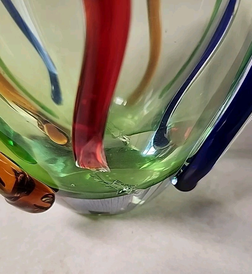 Poland Design Guild 8″ Turino Glass Vase Carpathian Heavy Art Glass
