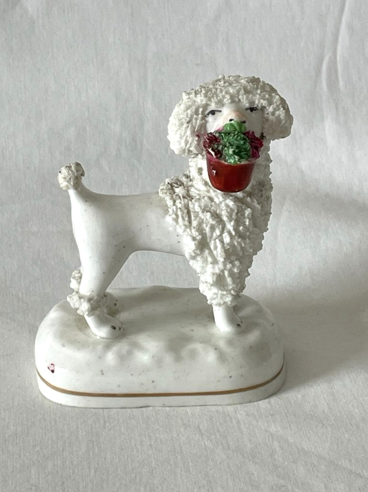 Victorian Poodle Dog Figurine