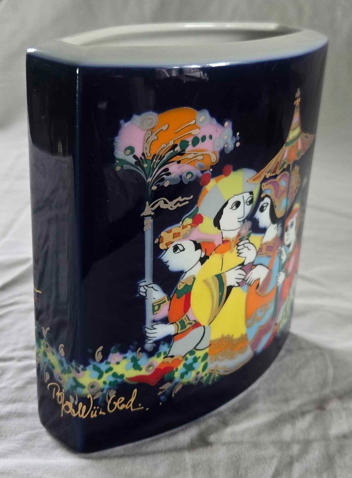 Bjorn Wiinblad Rosenthal Studio Line 1001 Nacht Porcelain Vase Germany