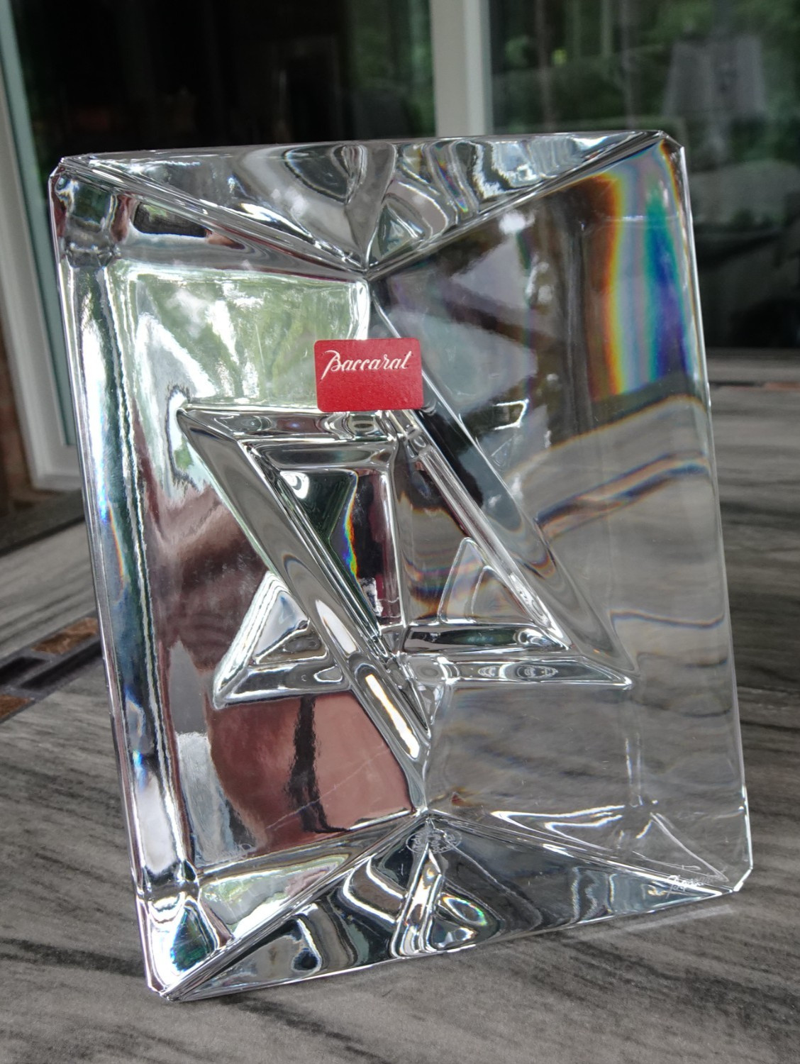 MIB 4.9″ Large Rare Baccarat Crystal “Star of David” Prism Paperweight Jewish