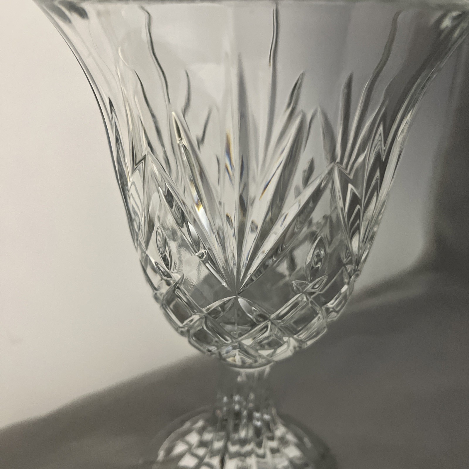 Vintage Godinger Lexington Crystal Open Hurricane Candle Holder / Vase(s) 7 1/2″