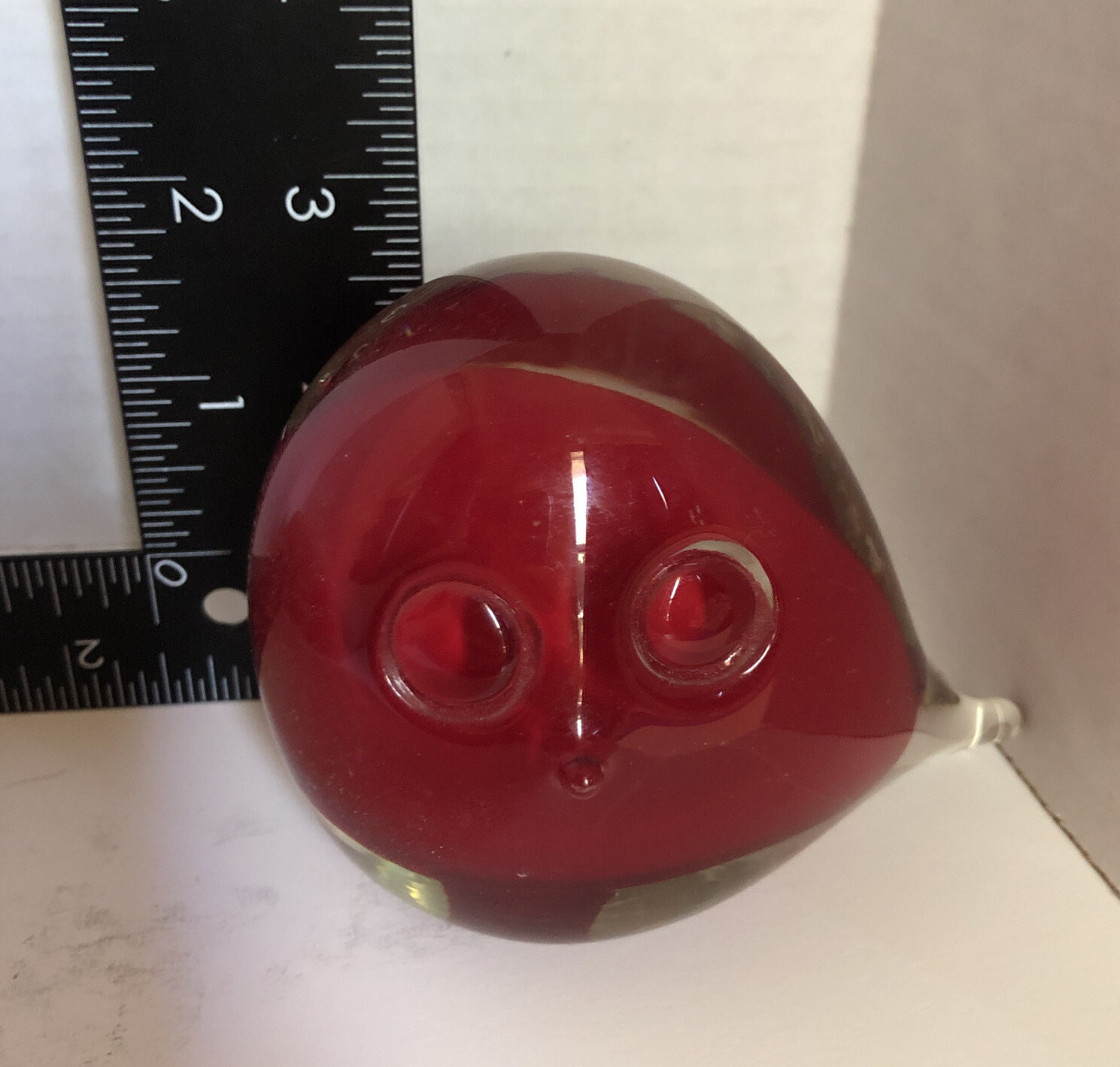 Vintage 1966 Hong Horizons Handblown Glass Bird Paperweight Figurine Statue