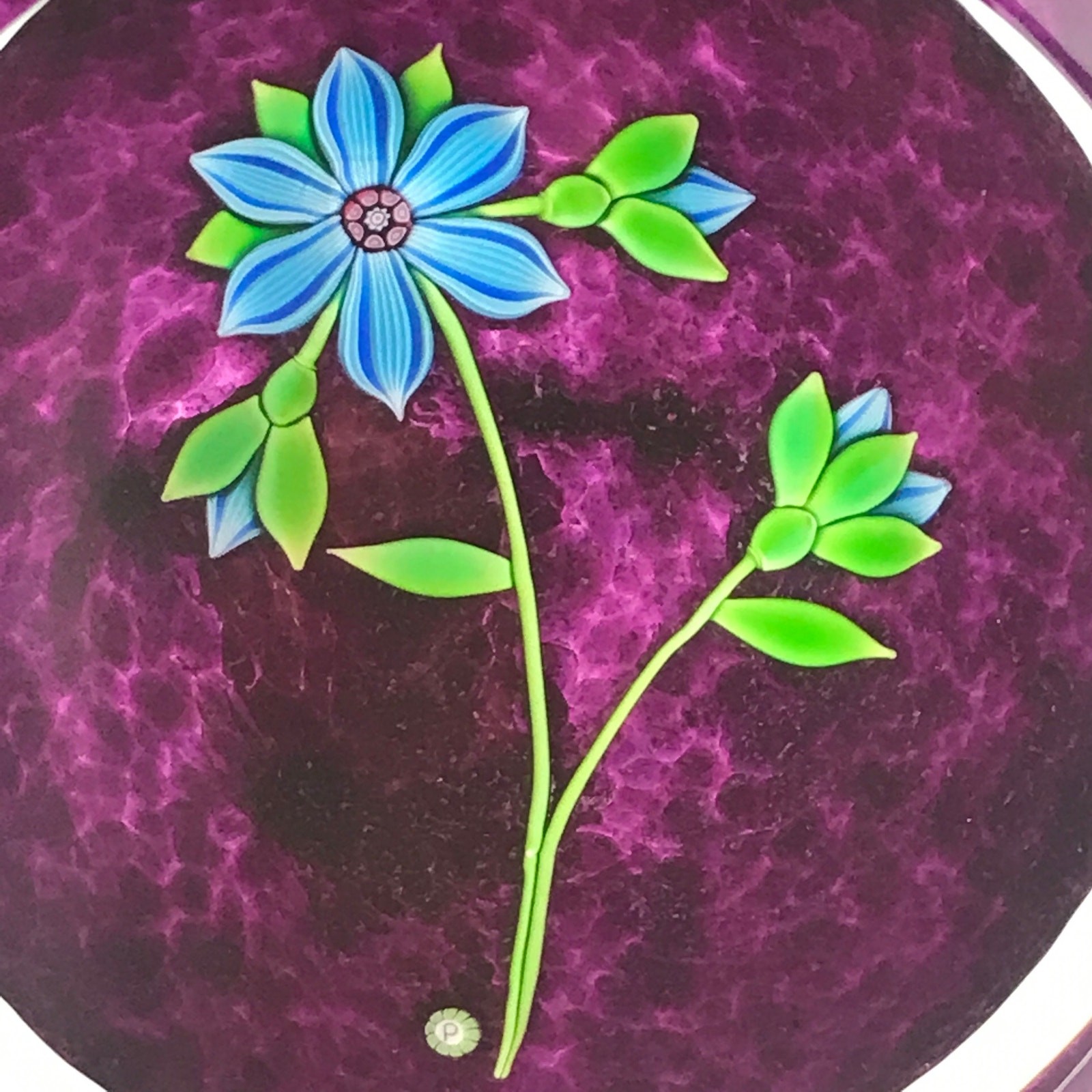 Perthshire Club Fourth Annual Collectors 2001 PPCC Flower Faceted Paperweight
