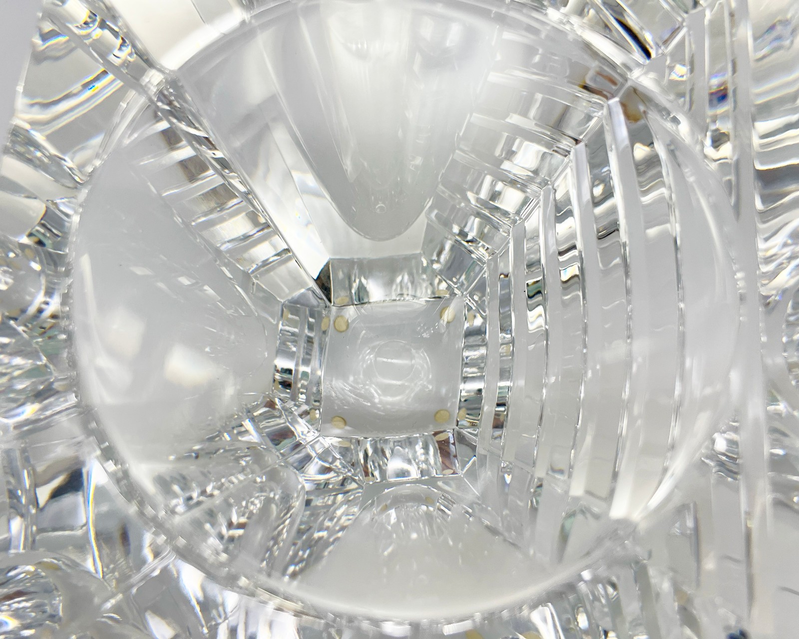 Orrefors Horizon Lead Crystal Bowl Vase Jan Johansson Sweden Signed Numbered