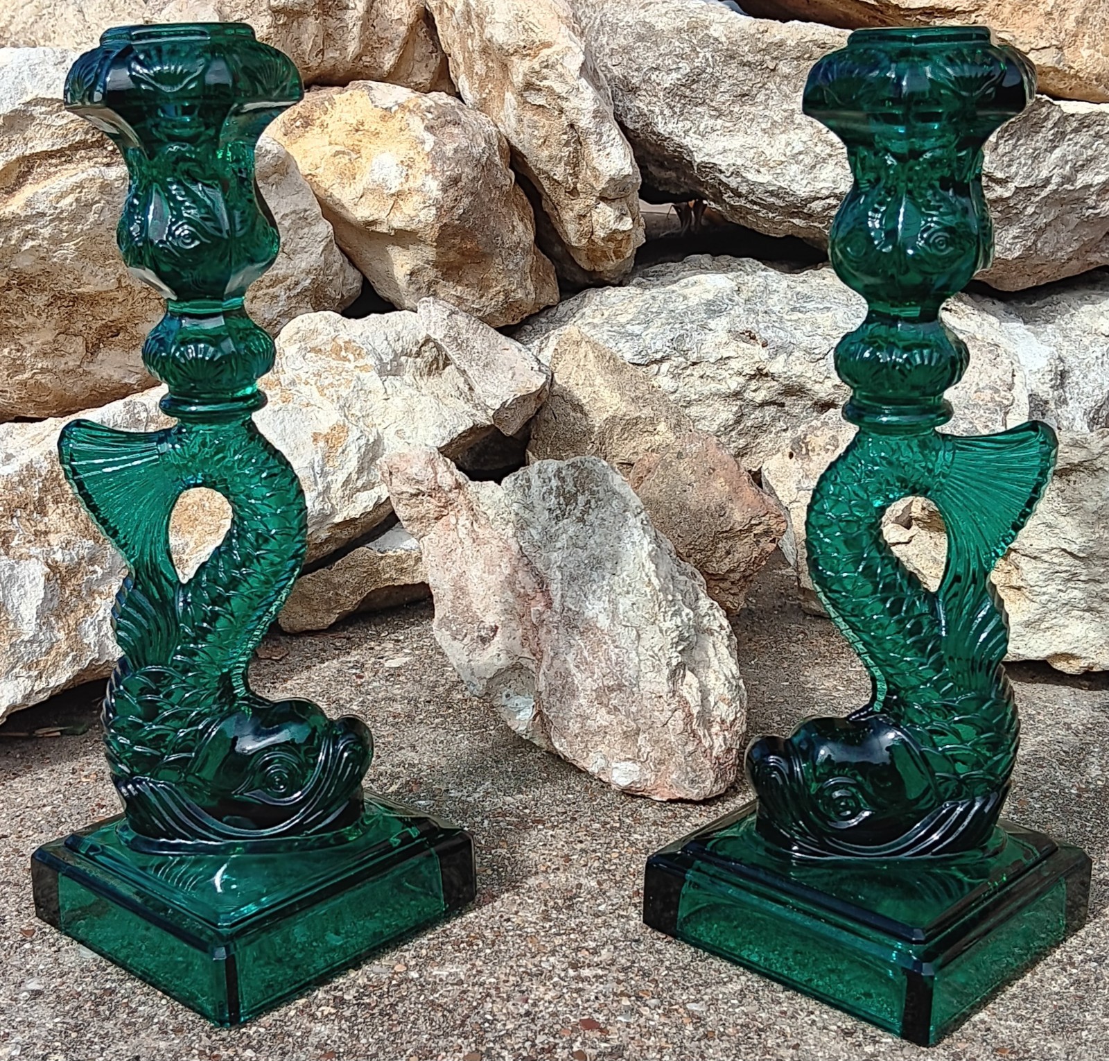 A Pair of Koi Fish Candlesticks by Museum of Modern Art