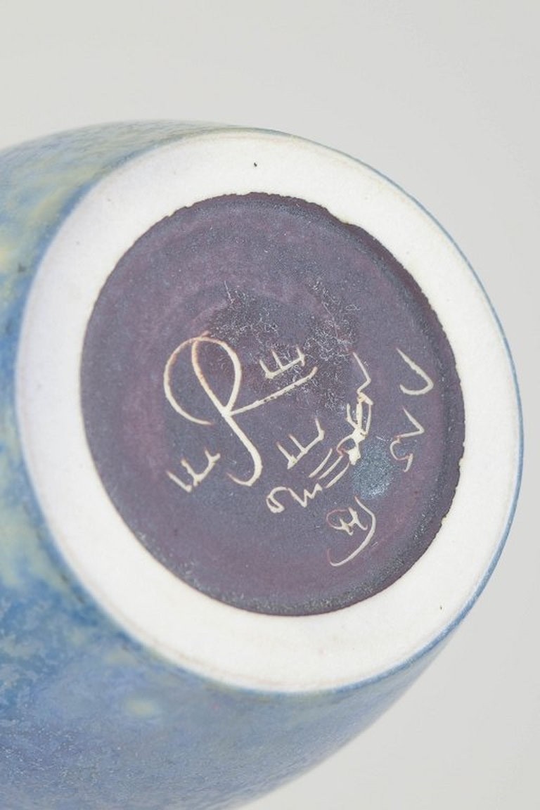 Carl-Harry Stålhane for Rörstrand, Sweden. Miniature stoneware vase. Mid 20th c.