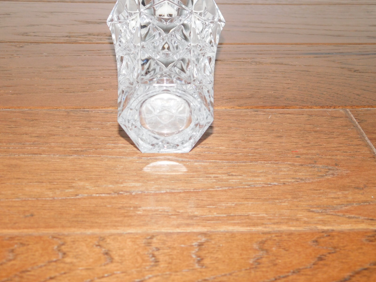 Cut Crystal 5″ Large Mouth Vase RCR Royal Crystal Rock? Hexagonal EXC!