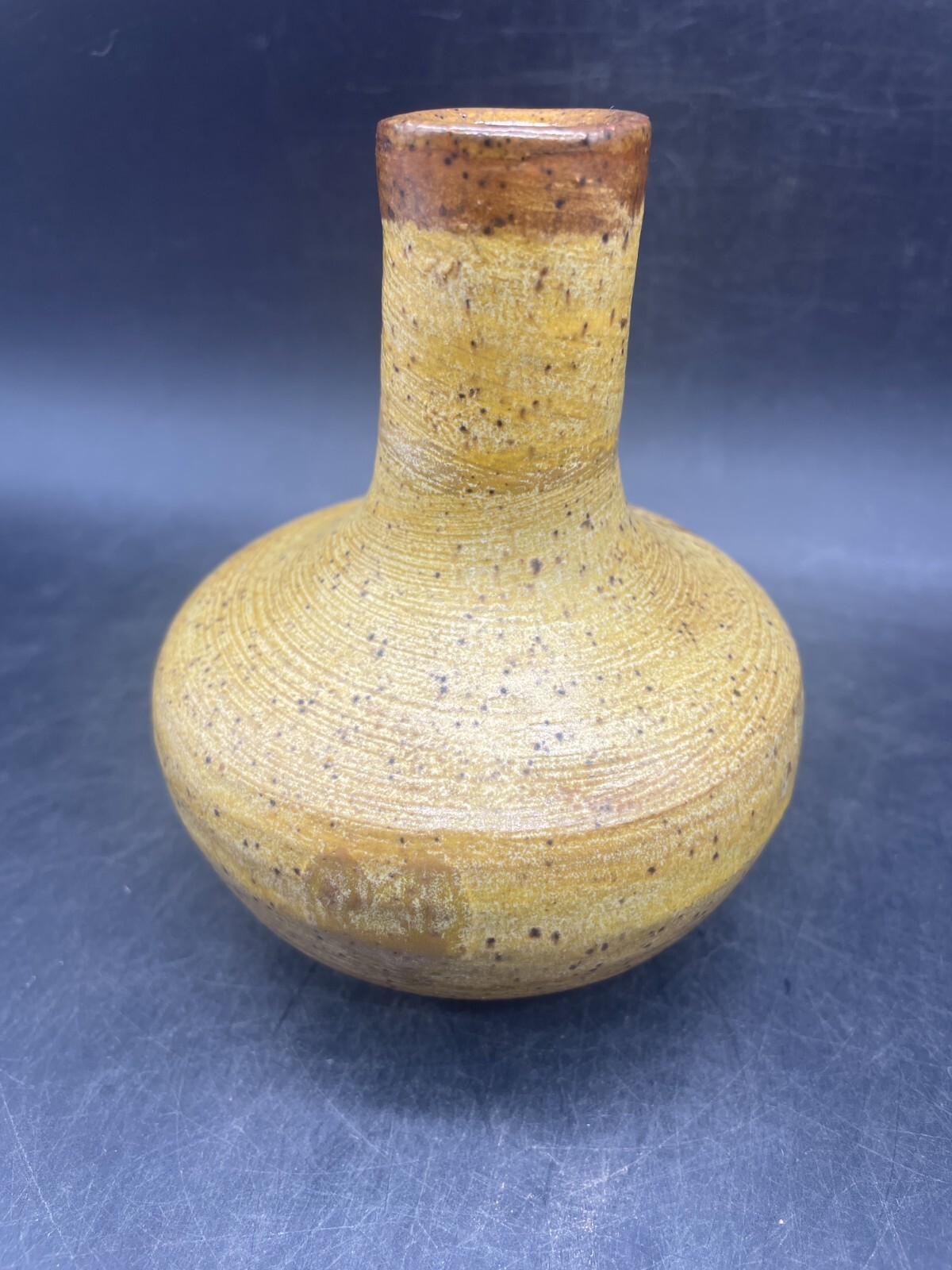 Studio Art Pottery Vase Signed Neutral Tone 4.5″ Perfect for any Decor
