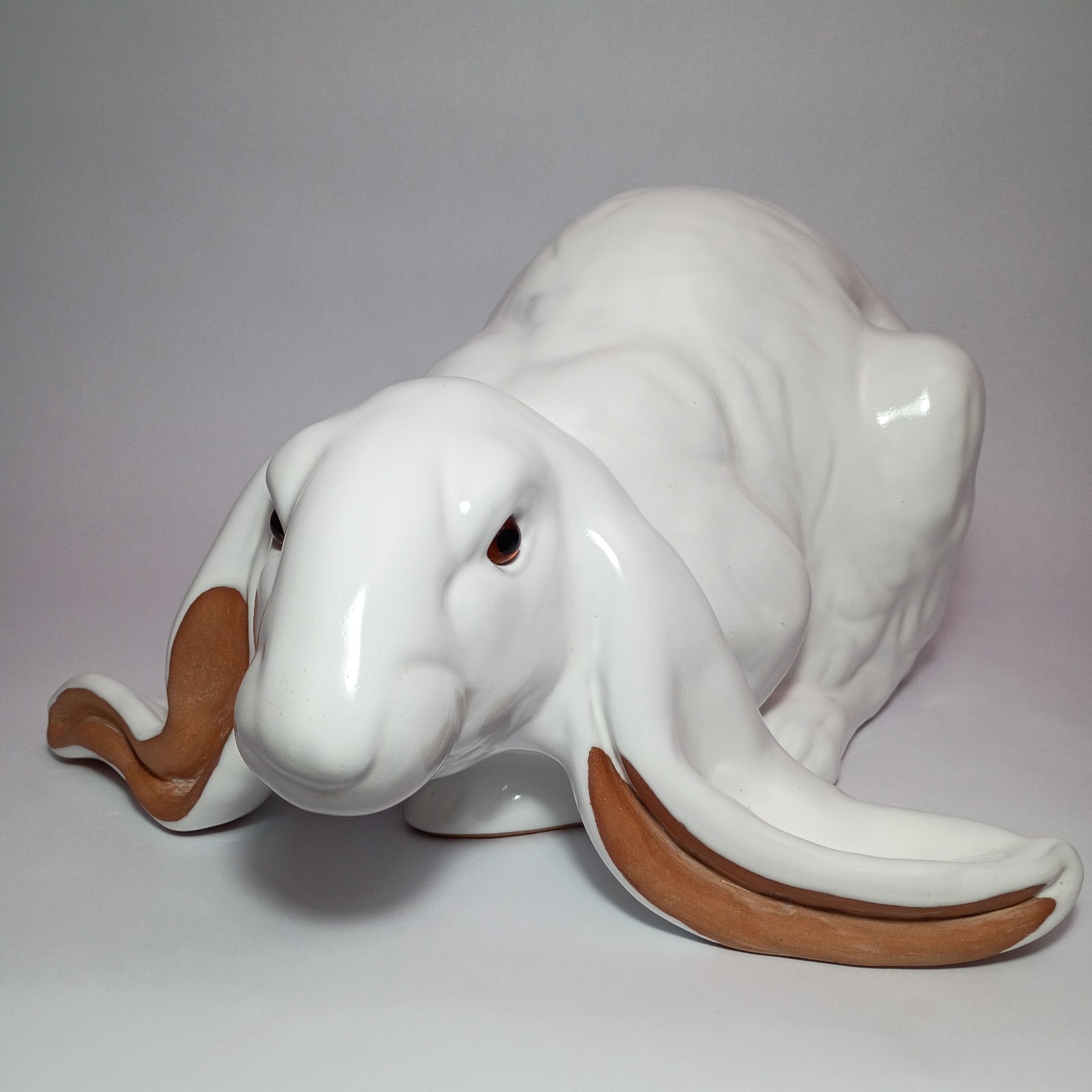 Large Earth Needs Terracota 18″ Pottery French Country Lop Eared Bunny Rabbit