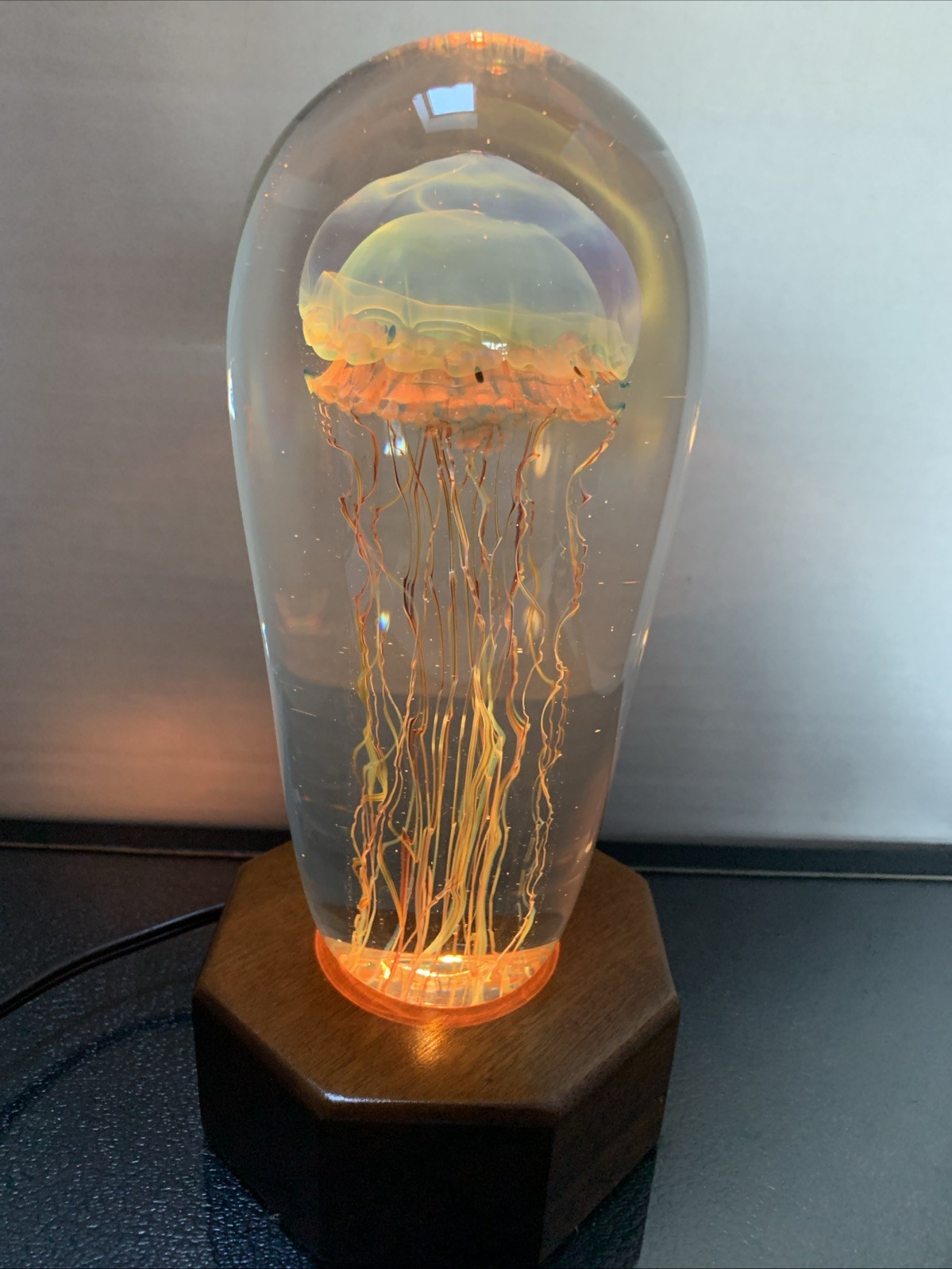 SUPERB RICHARD SATAVA JELLYFISH ART GLASS PAPERWEIGHT 7 5/8” Signed/numbered