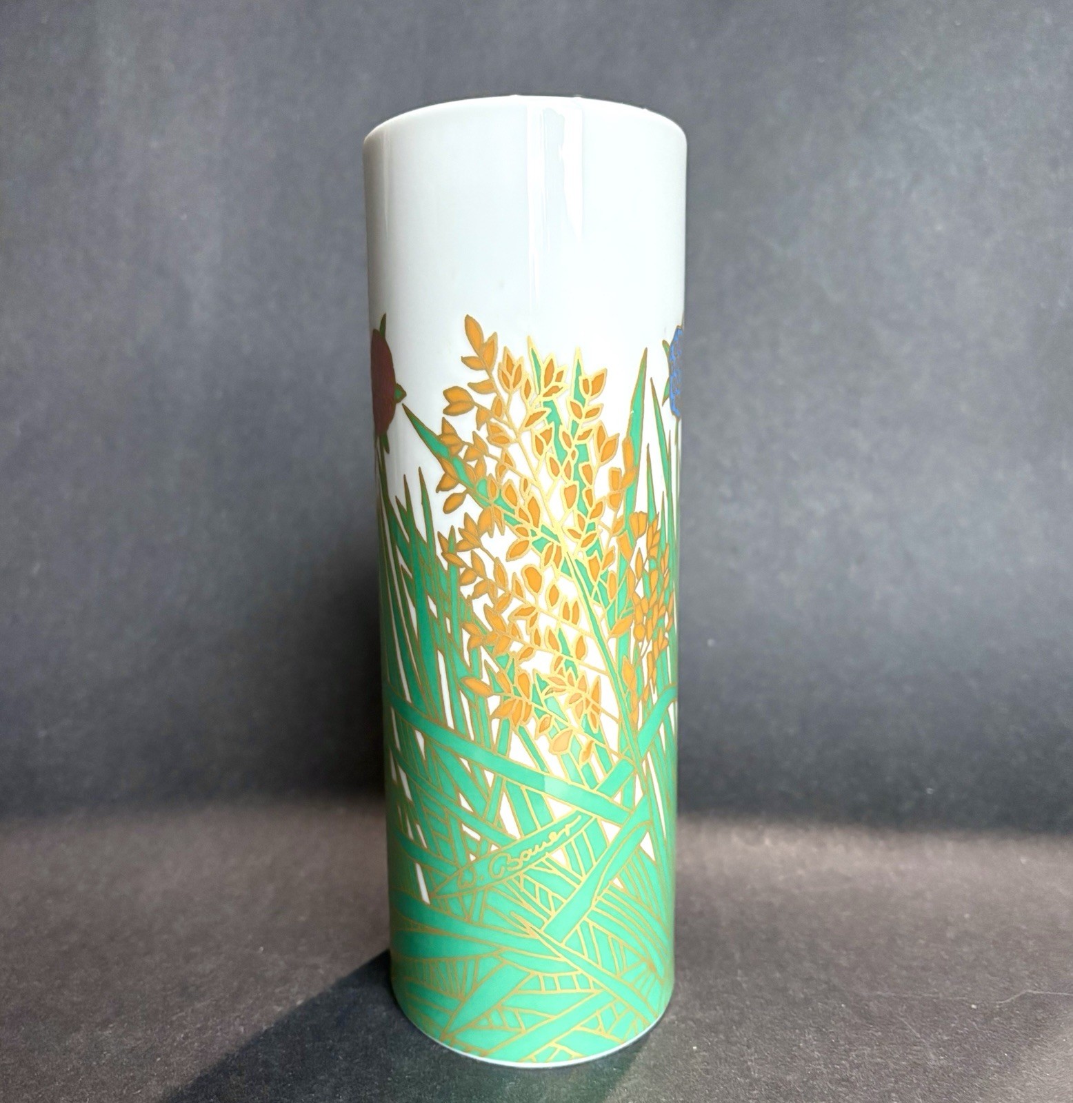 Wolf Bauer Signed Rosenthal Studio-line Flora Vase, Germany Wild Flowers MINT