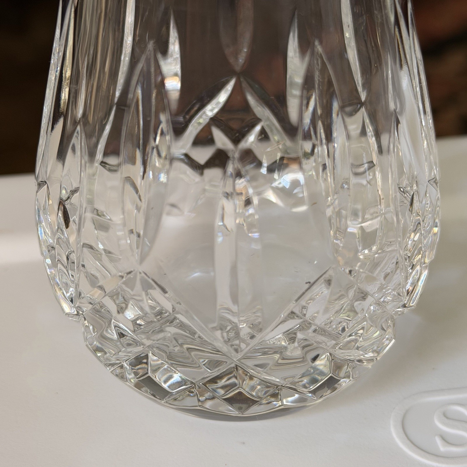 Waterford Giftology Lead Crystal Lismore Sugar Vase New 6-1/8in