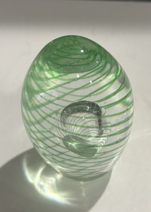 Art Glass Paperweight Lot -egg shape – pyramid and more set of 5