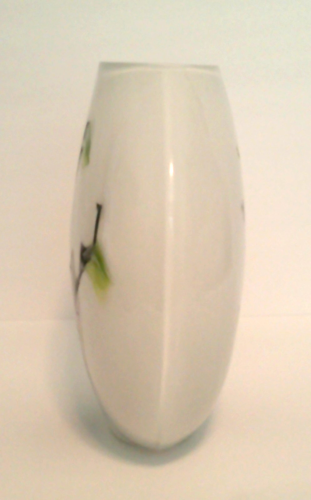 Fused Glass Modernist Vase with Bonsai Tree Minimalist READ