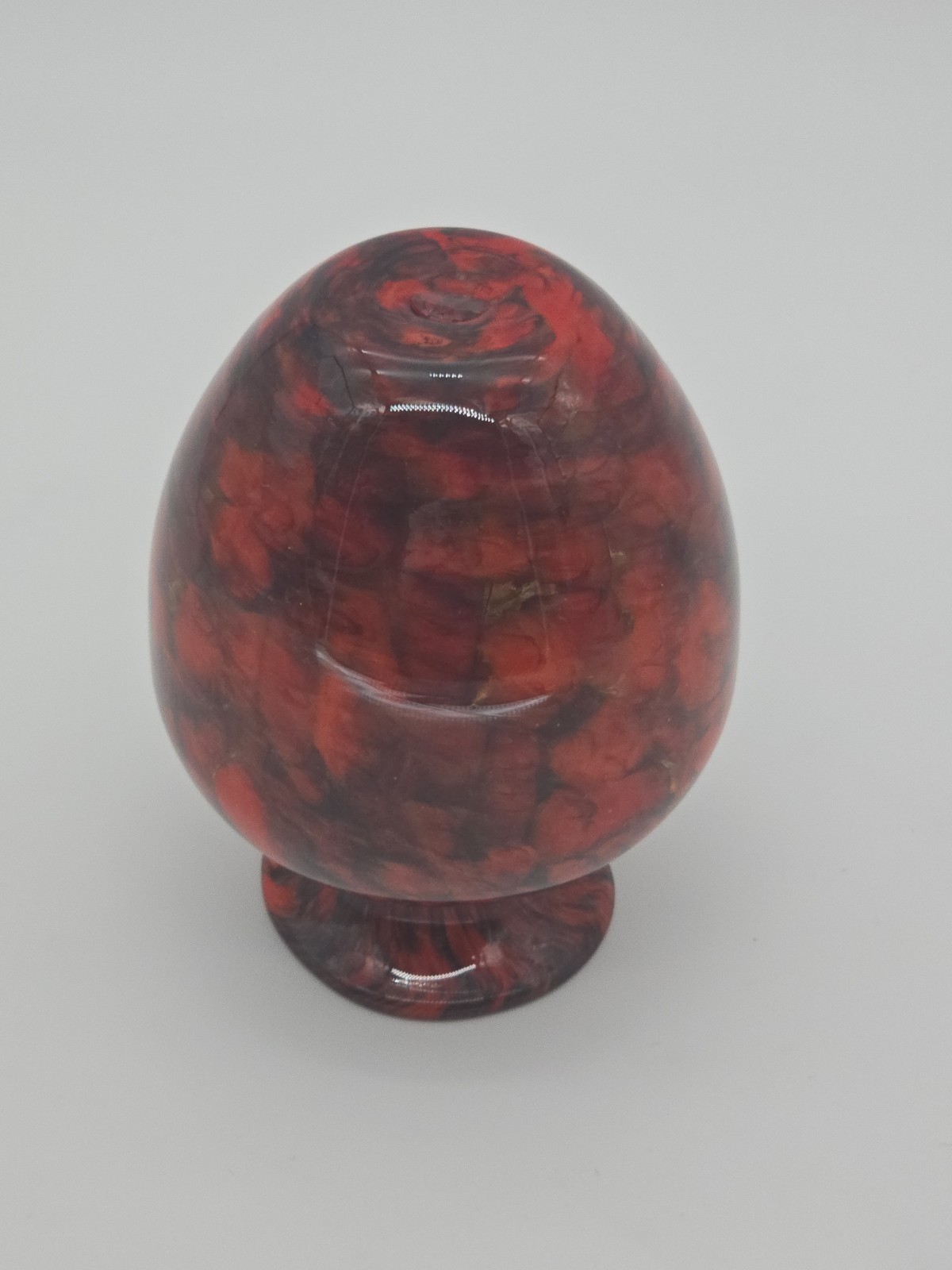 Vintage MURANO STYLE Cauldron Inferno Squat Vase (5½”w x 3¾”t) Studio Art Glass