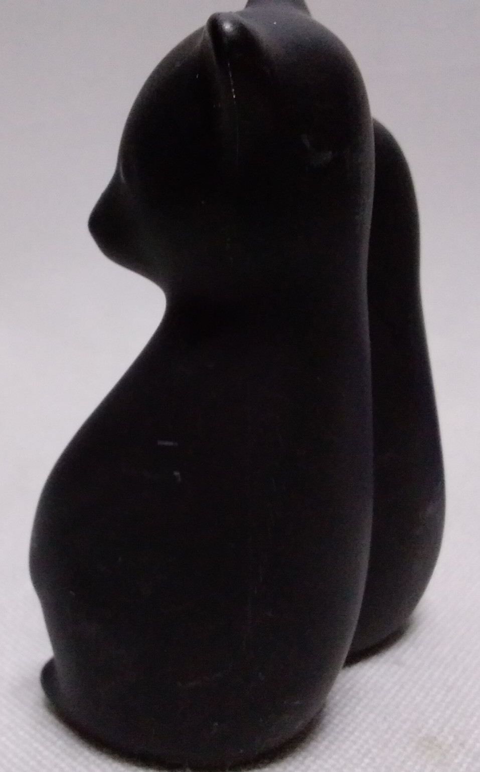 Vtg PIGEON FORGE POTTERY Matte Satin Black Bear Cubs Figurine