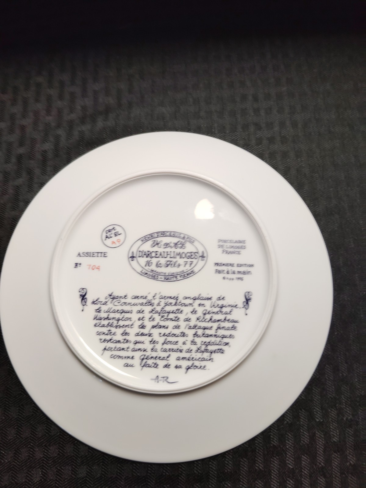 Vintage Collector Plates, Porcelain plates, historical French dishes