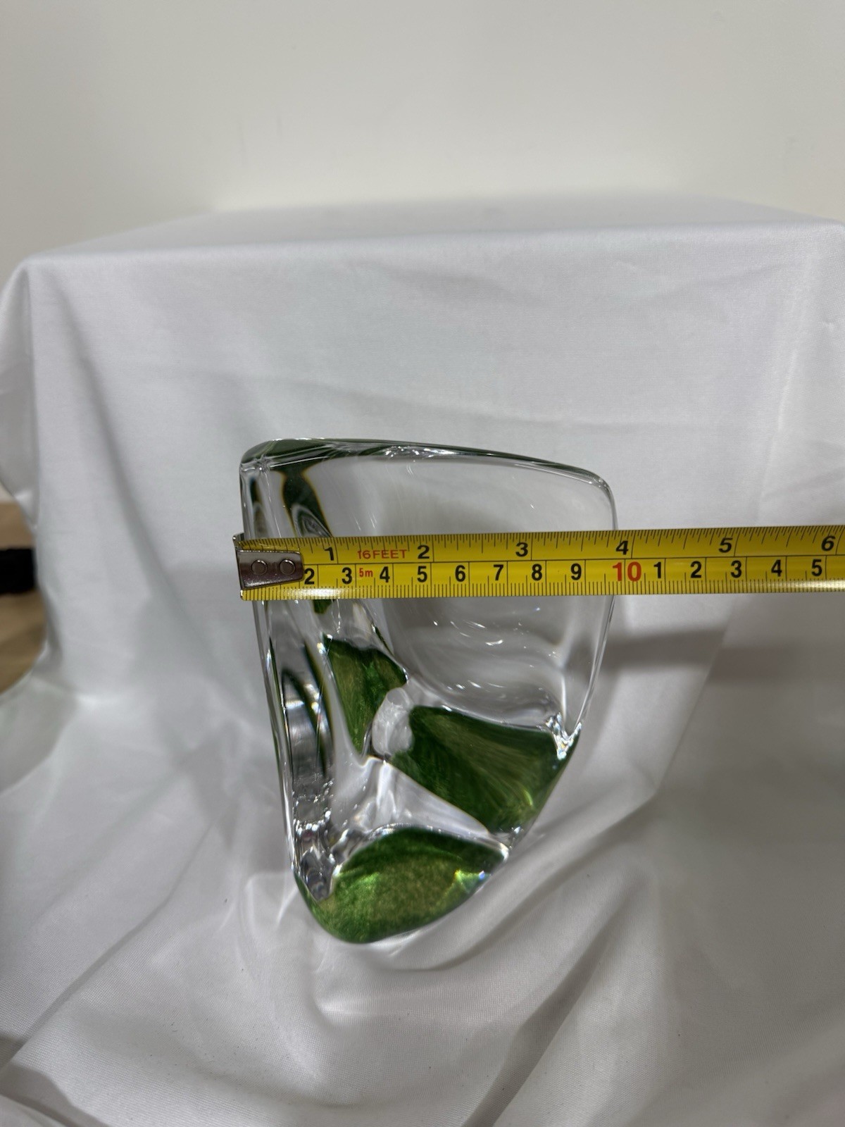 Signed Daum France Crystal Glass Sculpture Paperweight Art Glass 5”