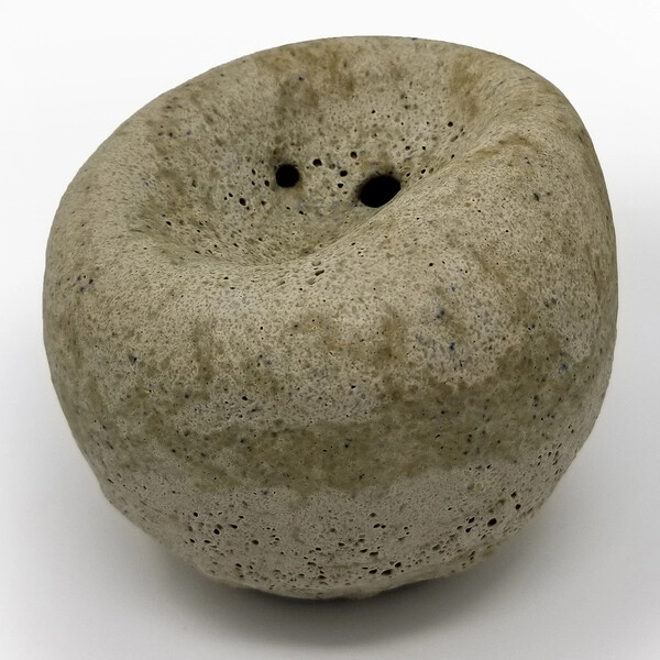1970s Vase With Crater Glaze by James Lovera