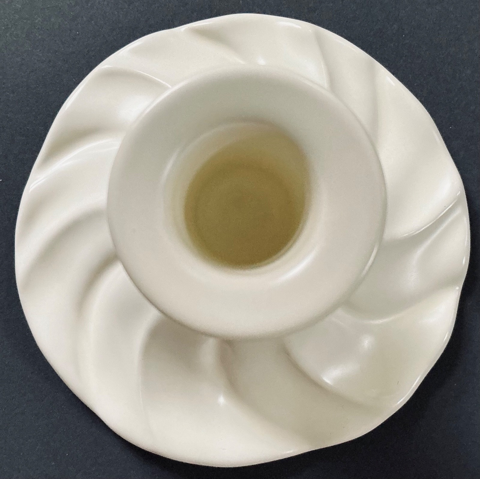 Franciscan Coronado Swirl Off White Cream Candlestick Candle Holder
