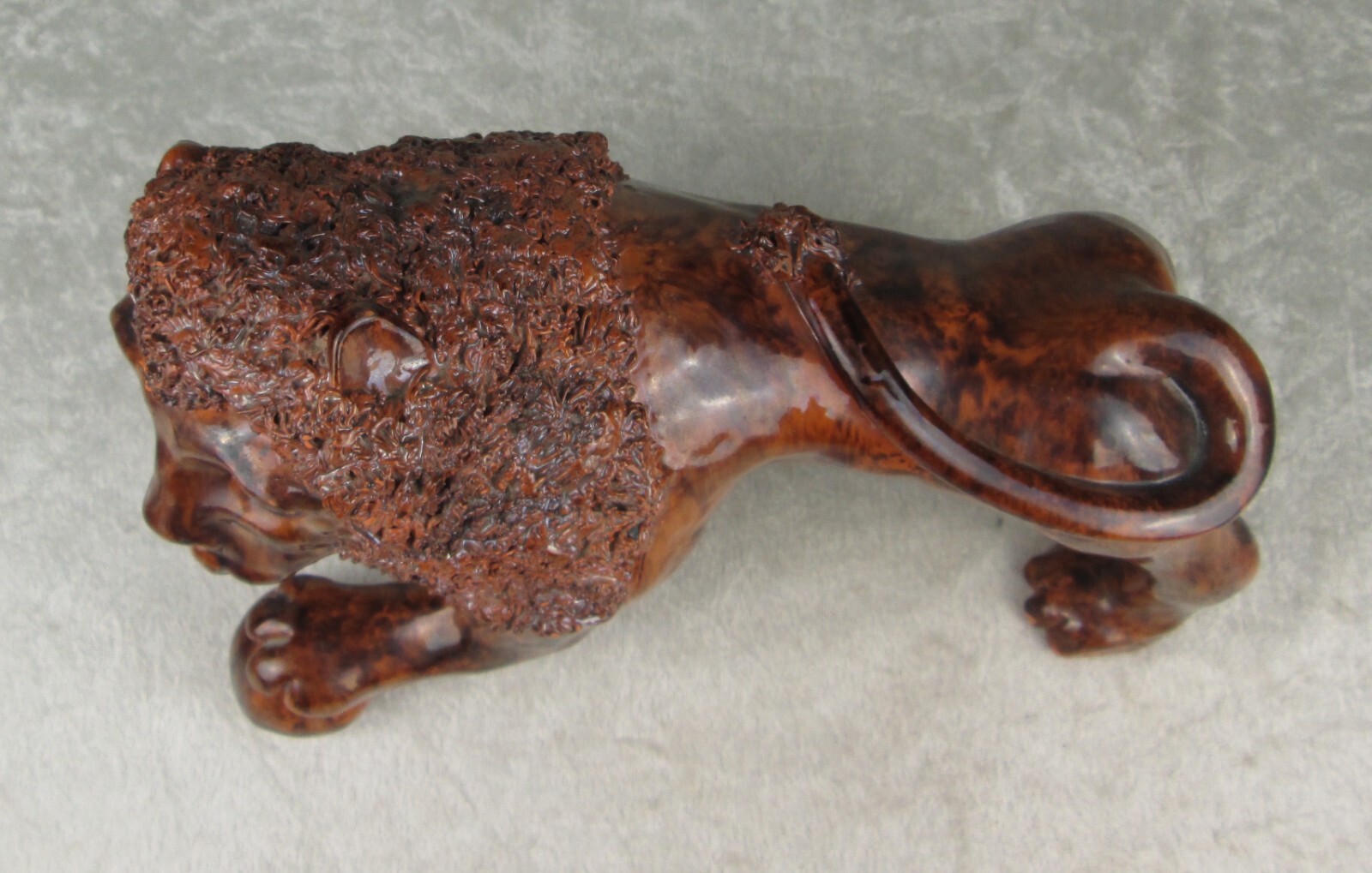 Cathy Gatch Turtle Creek Pottery Redware Lion Figurine Muesum Piece 10-1/4 inch