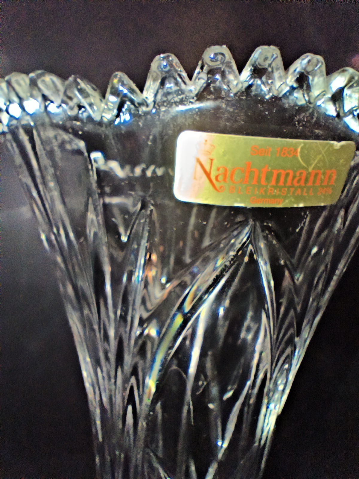 Nachtmann Bleikristall 24% Crystal Bud Vase 8.75″ Germany