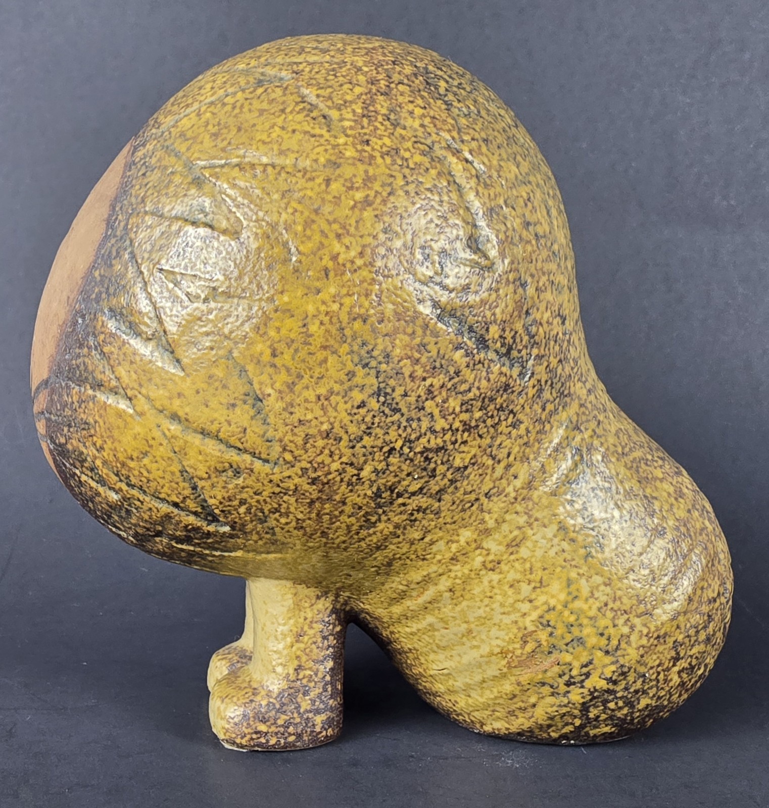 Lisa Larson Ceramic Lion Gustavsberg 1960s Medium Size Art Pottery MCM Figurine